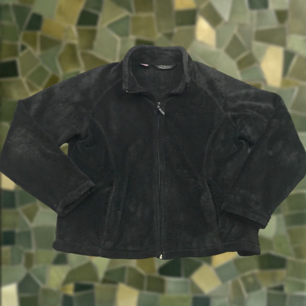 Black Diamond VINTAGE Black Diamond Womens Jacket XL Black Full Zip Fleece Long Sleeve Velvet Pockets - 80s/90s Inspired? Size XL / US 12-14 / IT 48-50 - 1 Thumbnail