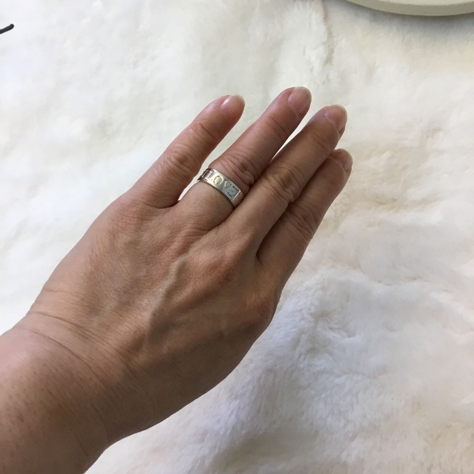 Other Sterling Silver Heart Crystal "I Love You" Ring Size ONE SIZE - 10 Thumbnail