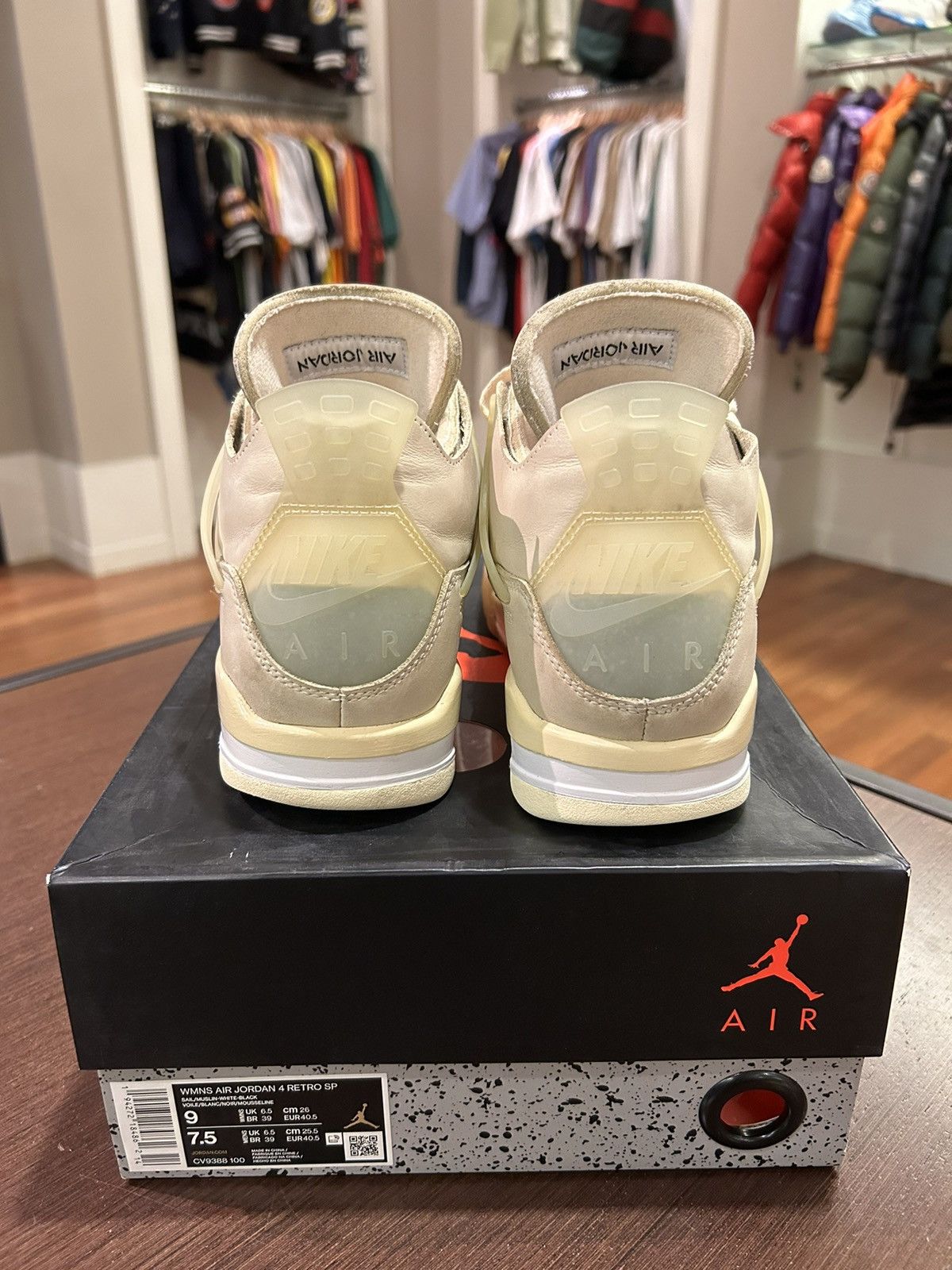 Jordan Brand × Off-White Jordan 4 Retro Off-White Sail (Women's) Size US 7.5 / EU 40-41 - 6 Thumbnail