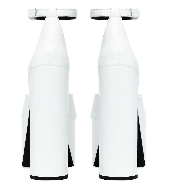 Balenciaga o1la1rc1a1024 Camden 160mm Sandals in Optical White Size US 8 / IT 38 - 5 Thumbnail