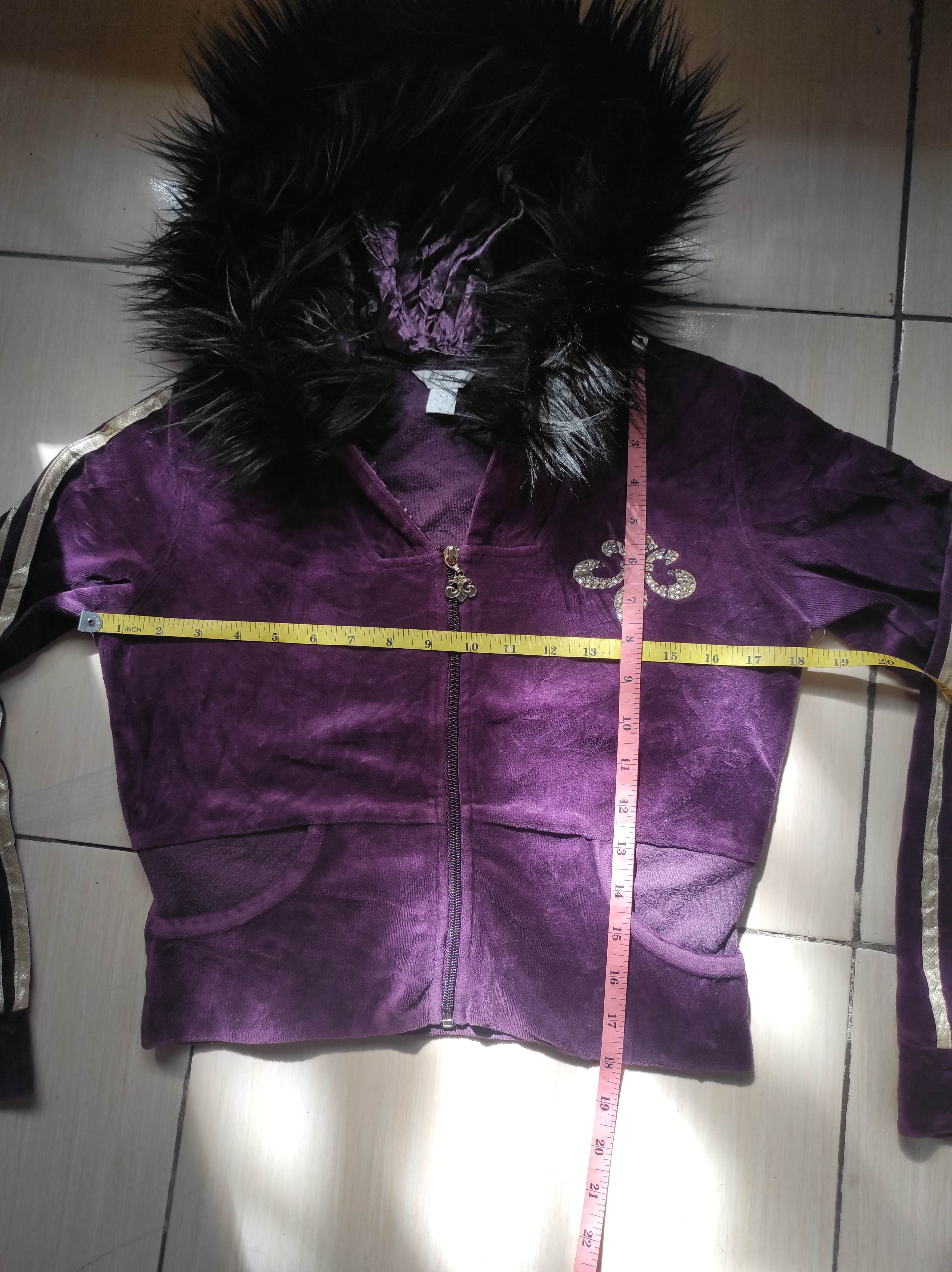 Hysteric Glamour Dereon Crop Velvet Zip Fur Hoodie LGB style Size M / US 6-8 / IT 42-44 - 14 Thumbnail