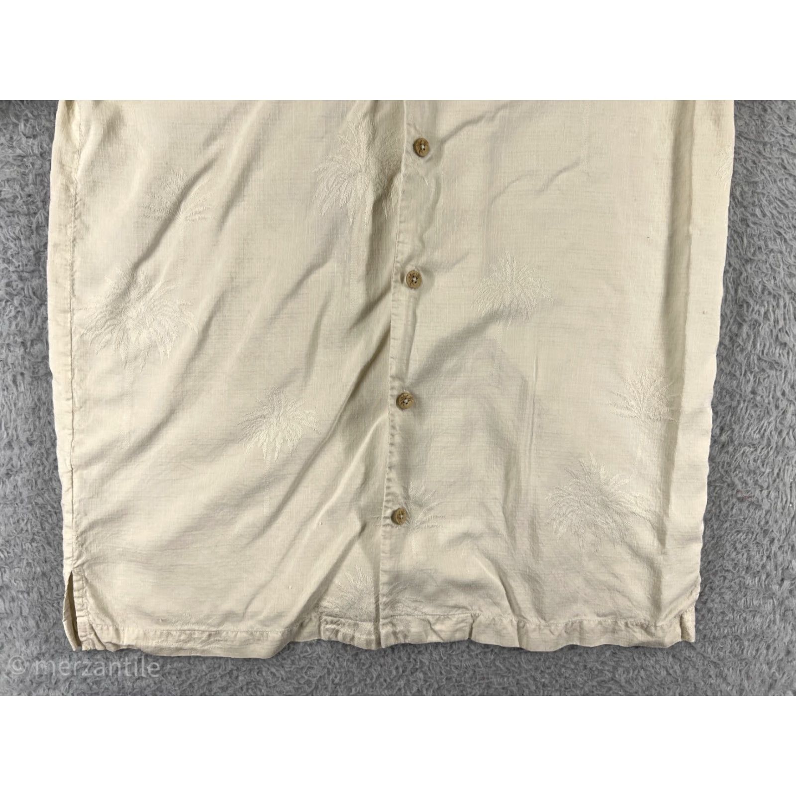 Tommy Bahama VINTAGE Tommy Bahama Shirt Men Small Beige 100% Silk Plugged Into Paradise Tour 1993 Size US S / EU 44-46 / 1 - 6 Thumbnail
