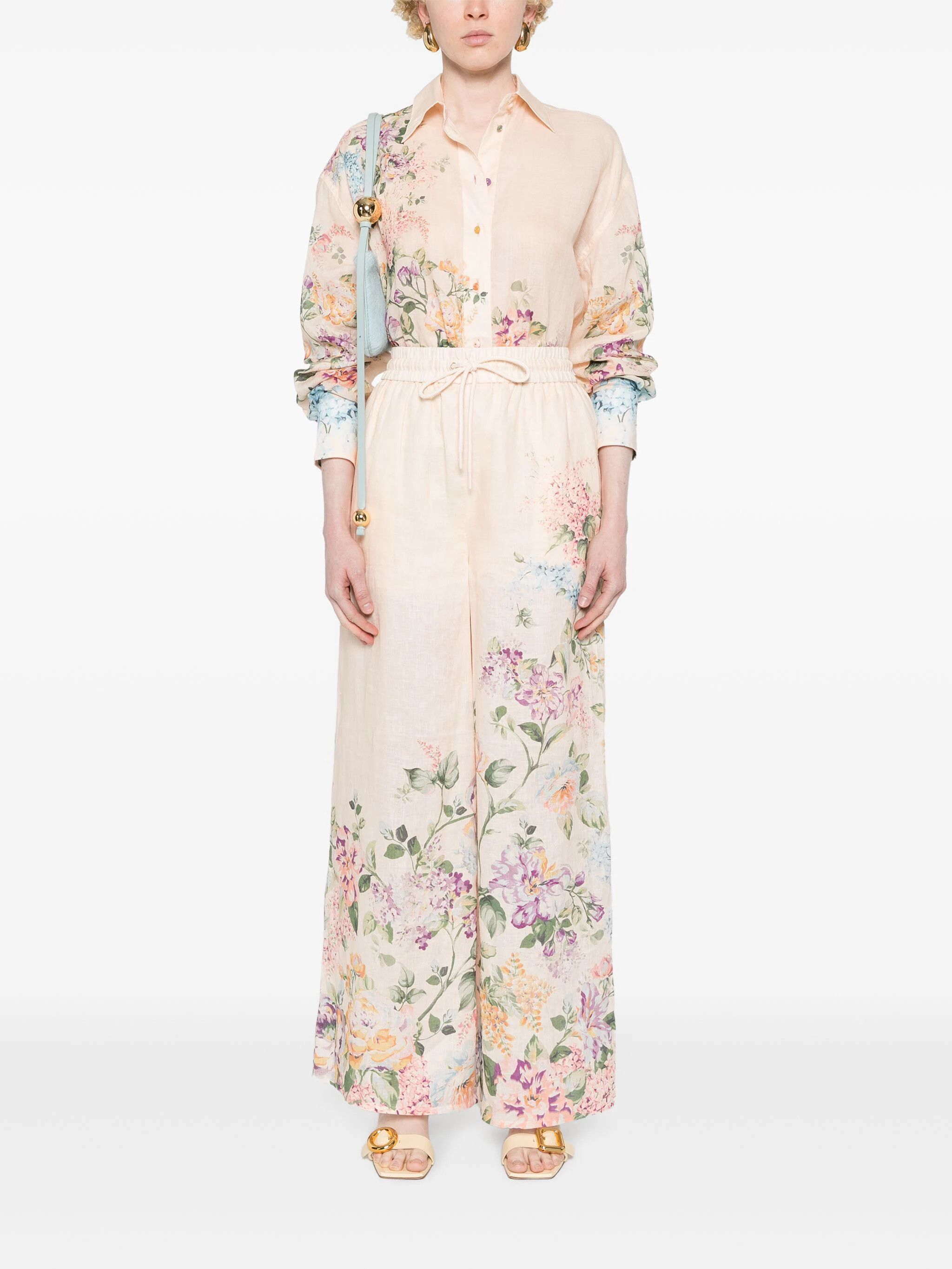 Zimmermann o1s22i1n1024 Floral Halliday Shirt in Multicolor Size S / US 4 / IT 40 - 2 Thumbnail