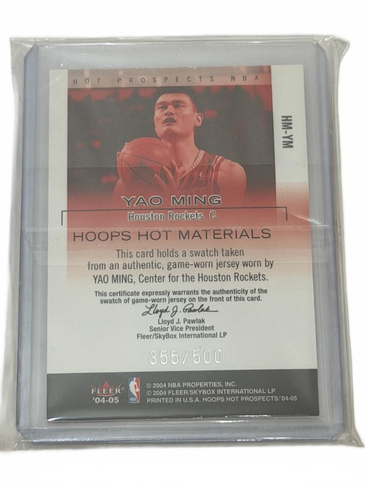 Other 2004-05 Hoops Hot Prospects Yao Ming Hot Materials Mem /500 Size ONE SIZE - 7 Thumbnail