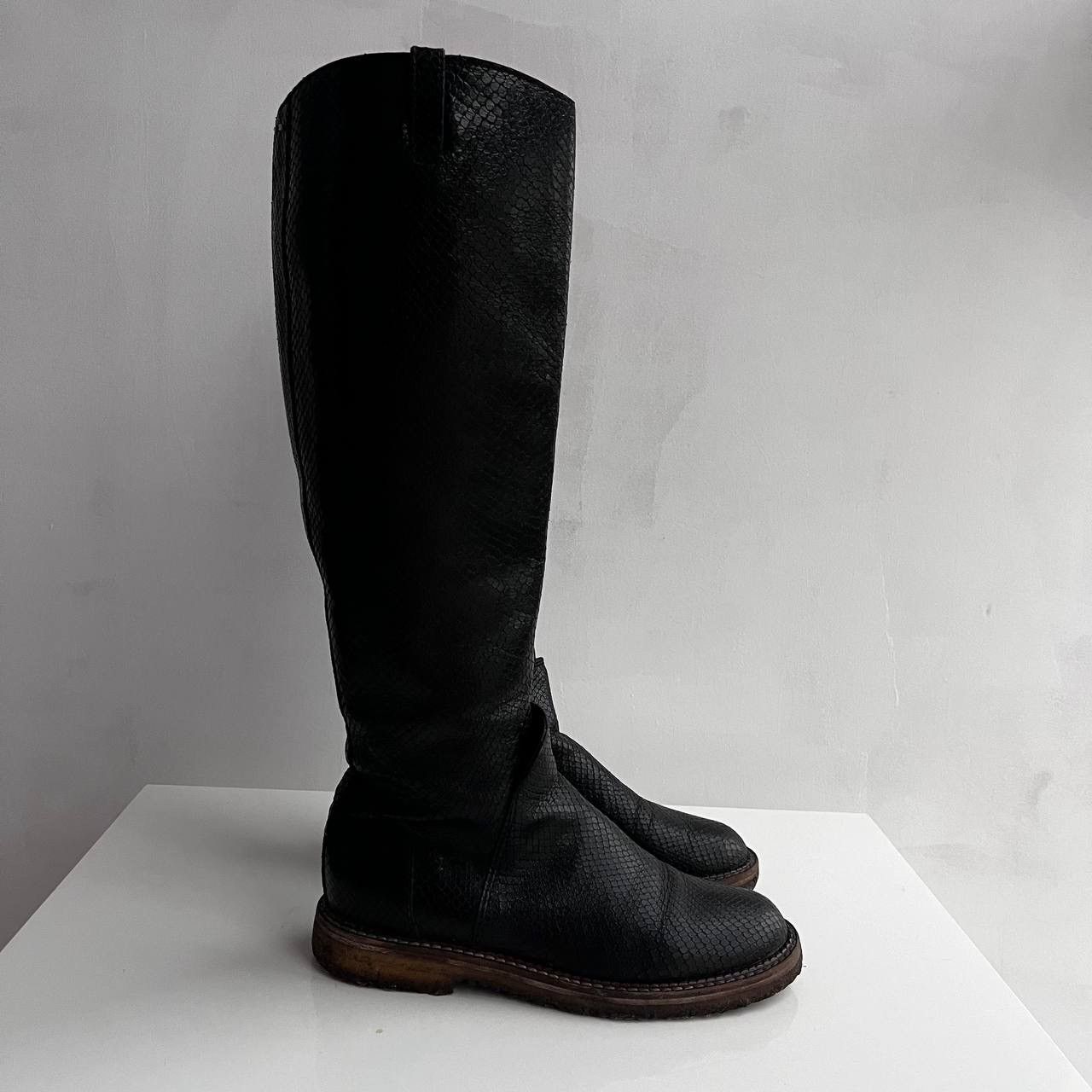 Designer × Maison Margiela Maison Margiela 22 Leather High Boots Size US 7.5 / IT 37.5 - 2 Thumbnail