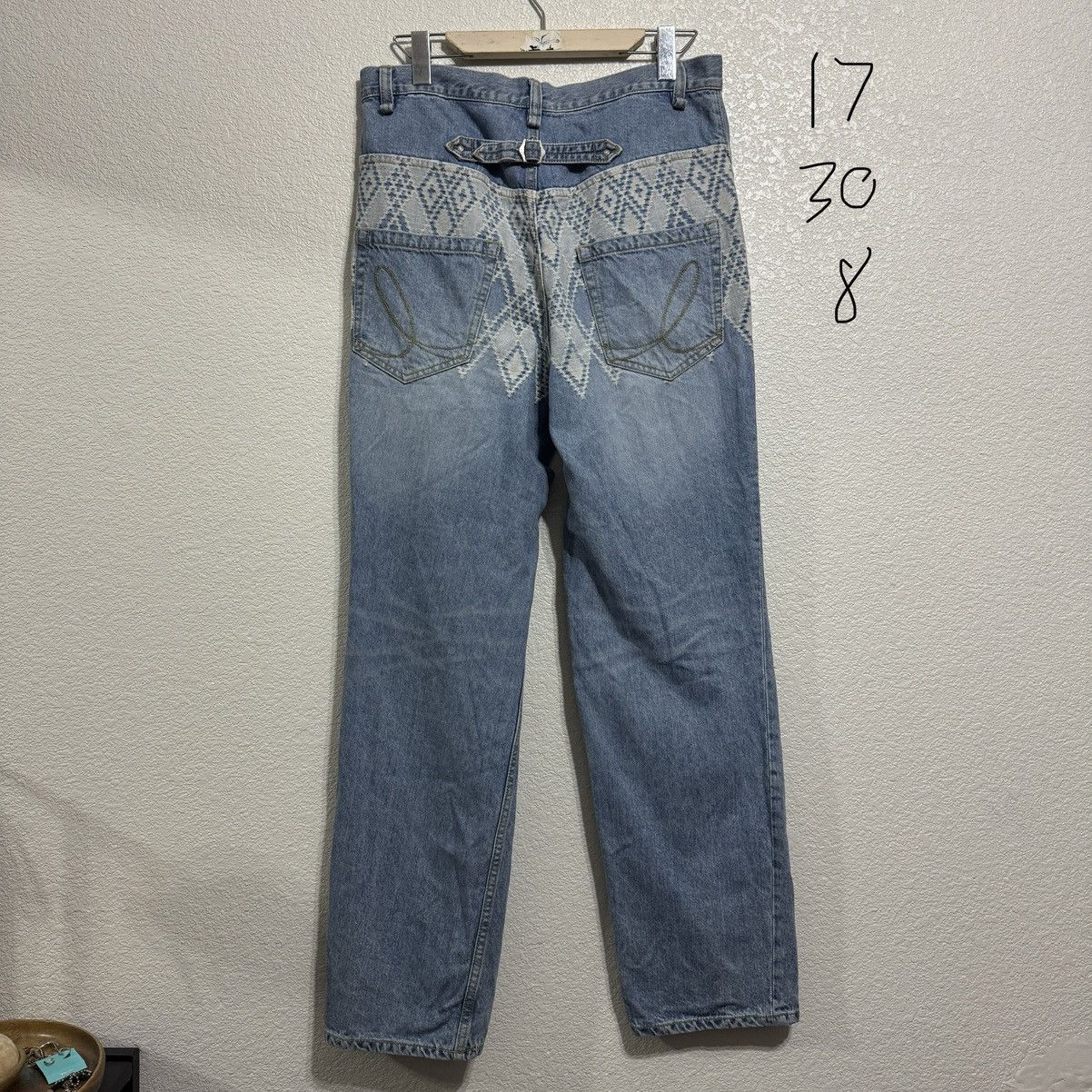 Japanese Brand Iroquois Cinch Back Japanese Selvedge Denim Size US 34 / EU 50 - 4 Thumbnail