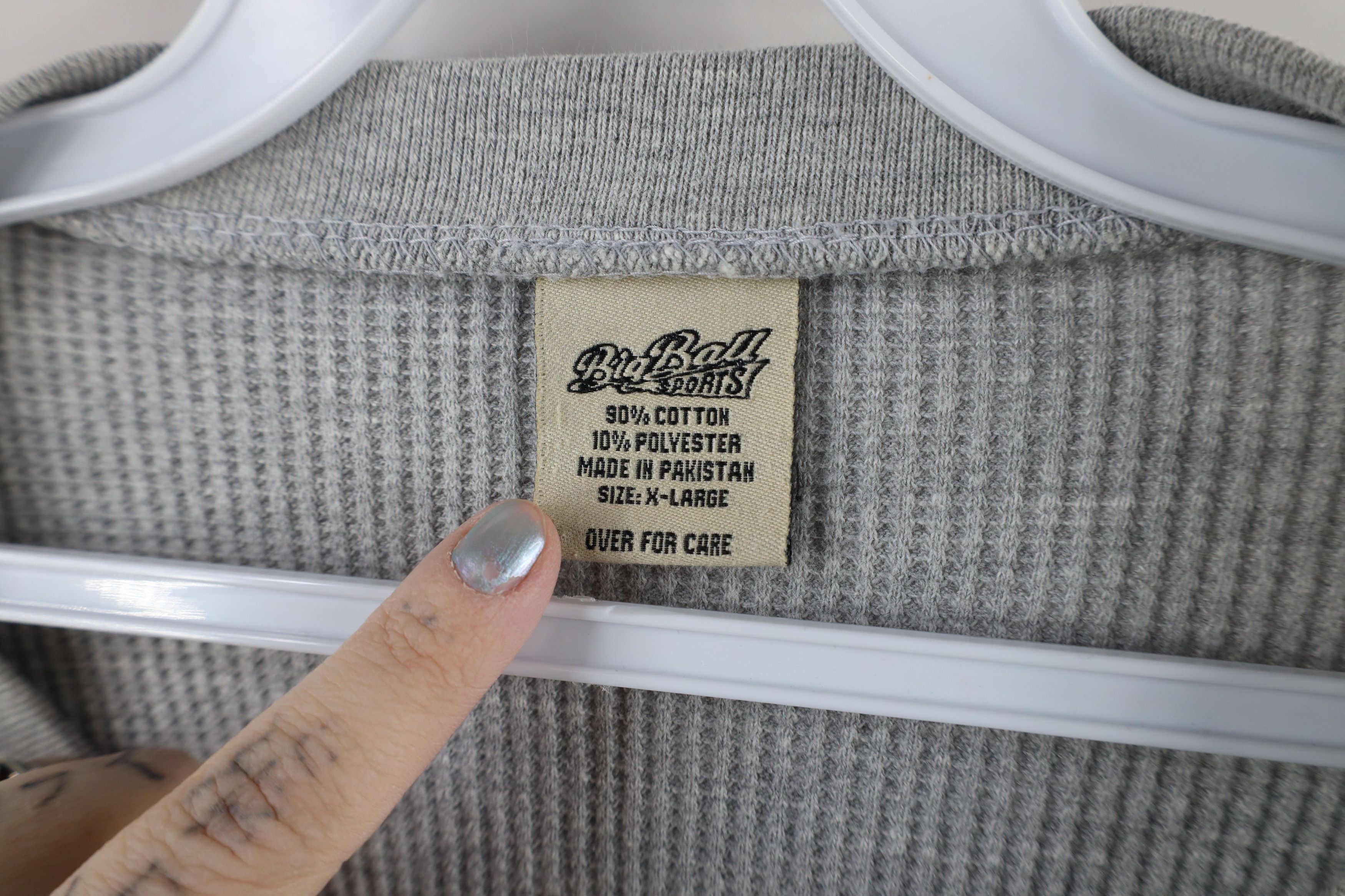 Vintage Vintage 90s University Thermal Waffle Long Sleeve T-Shirt Size US XL / EU 56 / 4 - 6 Thumbnail