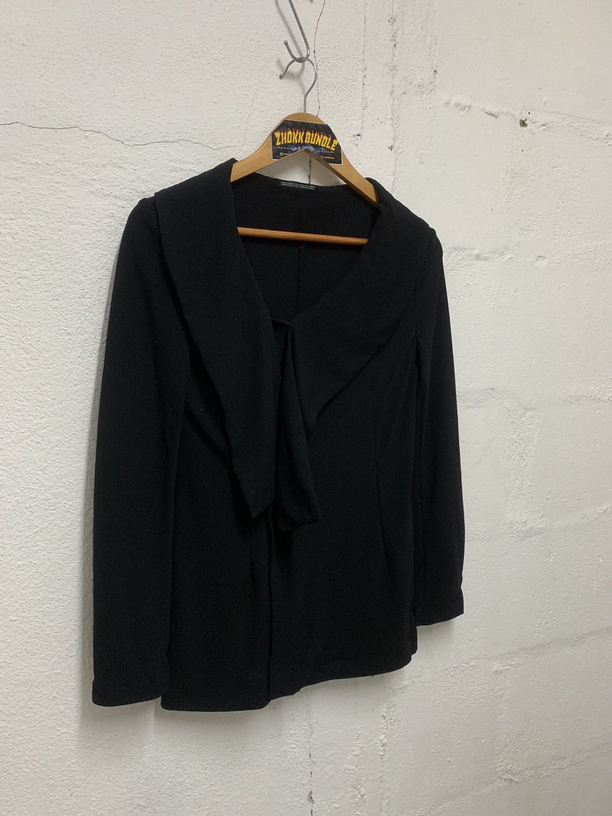 Yohji Yamamoto Yohji Yamamoto Laine Wool Drape Collar Jacket Size XS / US 0-2 / IT 36-38 - 3 Thumbnail
