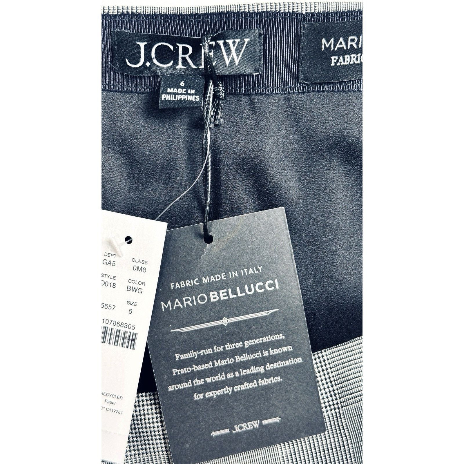 J.Crew J.Crew Womens Mini Skirt In Glen Plaid Italian Wool Blend Sz Size 28" / US 6 / IT 42 - 6 Thumbnail
