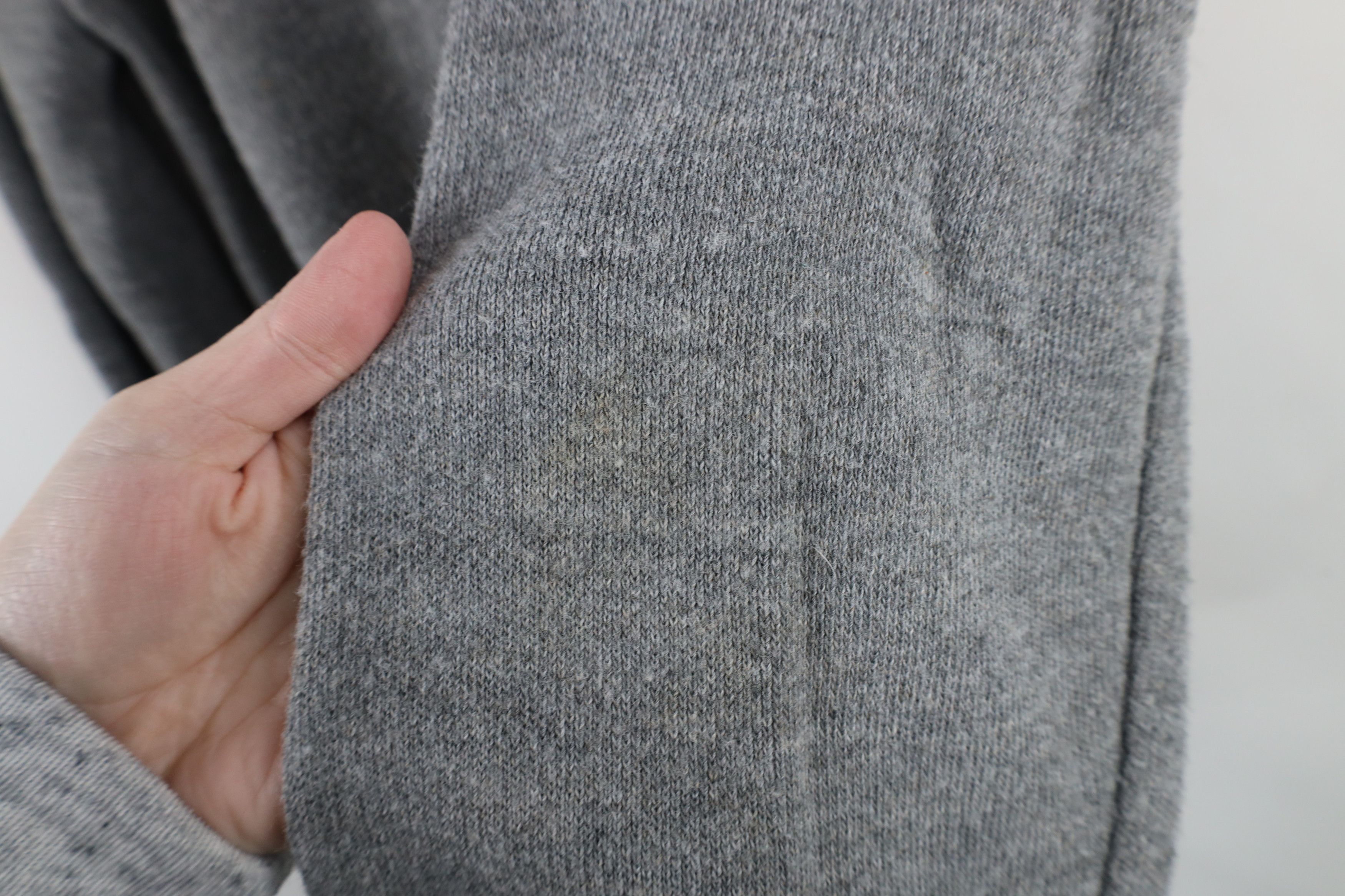 Vintage Vintage 70s Streetwear Blank Knit V-Neck Sweater Gray USA Size US XL / EU 56 / 4 - 7 Thumbnail
