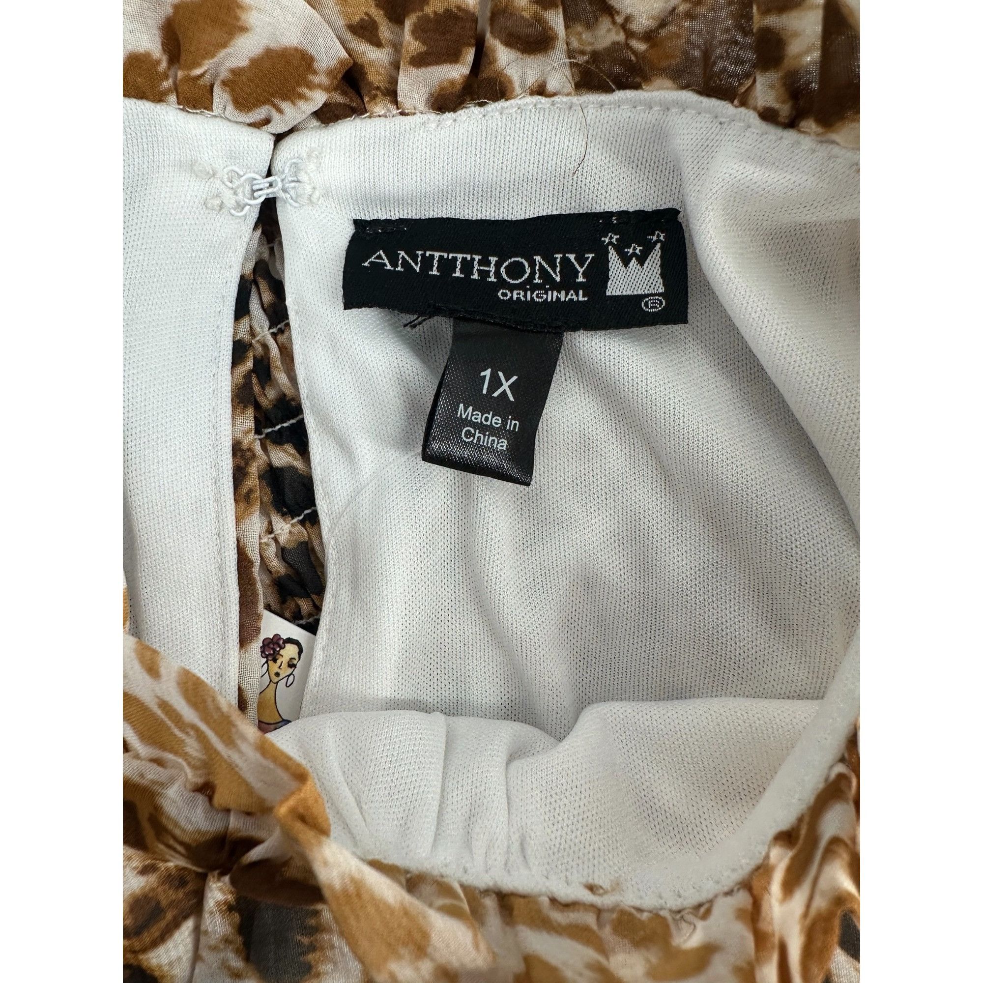 Other Anthony Original Dress - Animal Print NWT - Plus Size 1X Size XL / US 12-14 / IT 48-50 - 4 Thumbnail