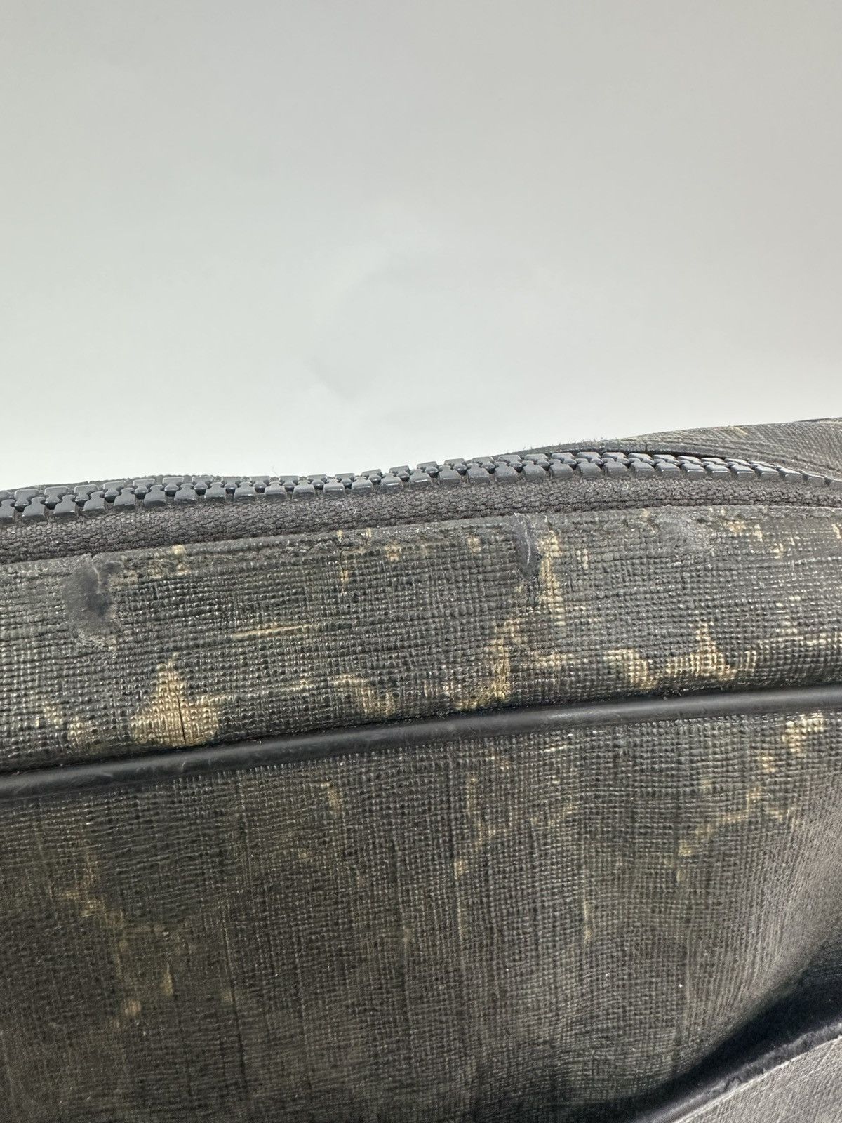 Gucci GUCCI GG Supreme Monogram Messenger Bag Black Grey Size ONE SIZE - 6 Thumbnail