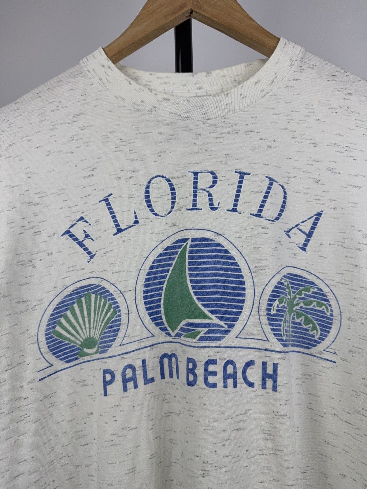 Vintage Vintage 90s Palm Beach Florida logo Made in USA T Shirt Size US L / EU 52-54 / 3 - 2 Thumbnail