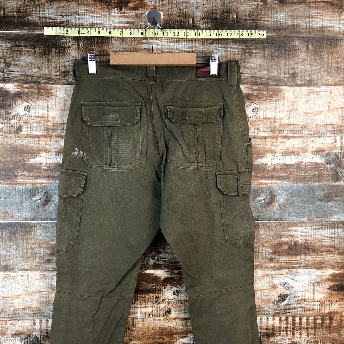 Japanese Brand Tora Green Cargo Multipocket Joggers Pants #A2533 Size US 28 / EU 44 - 17 Thumbnail