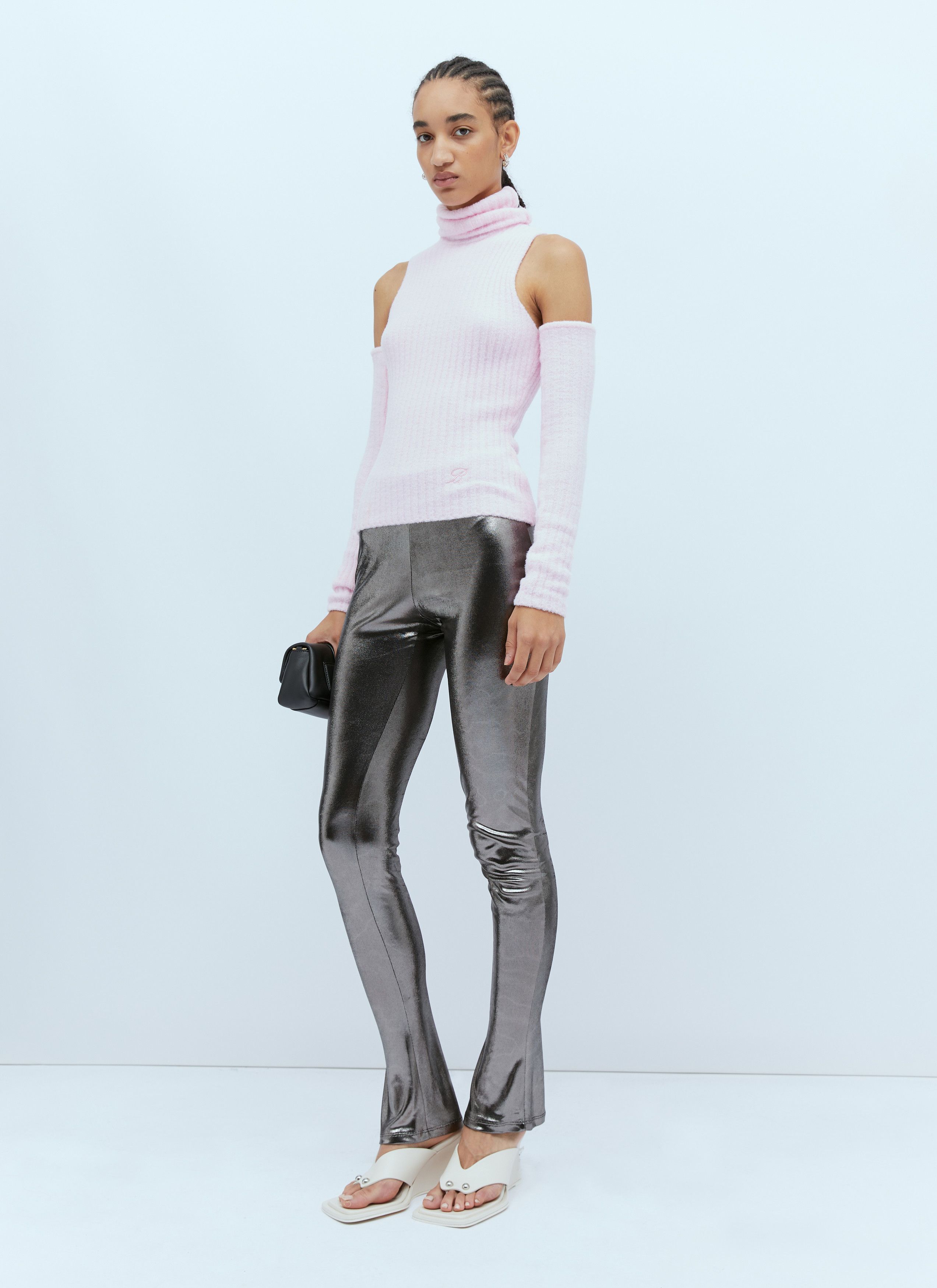 Blumarine Metallic Leggings Size 28" / US 6 / IT 42 - 1 Thumbnail