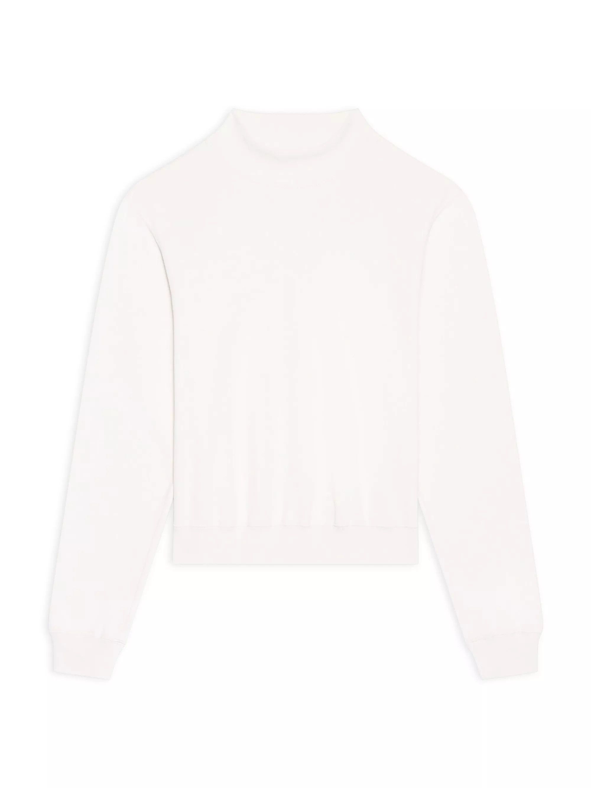 Balenciaga o1bcso1str0525 Back Hem Shrunk Sweatshirt in Chalky White Size L / US 10 / IT 46 - 1 Thumbnail