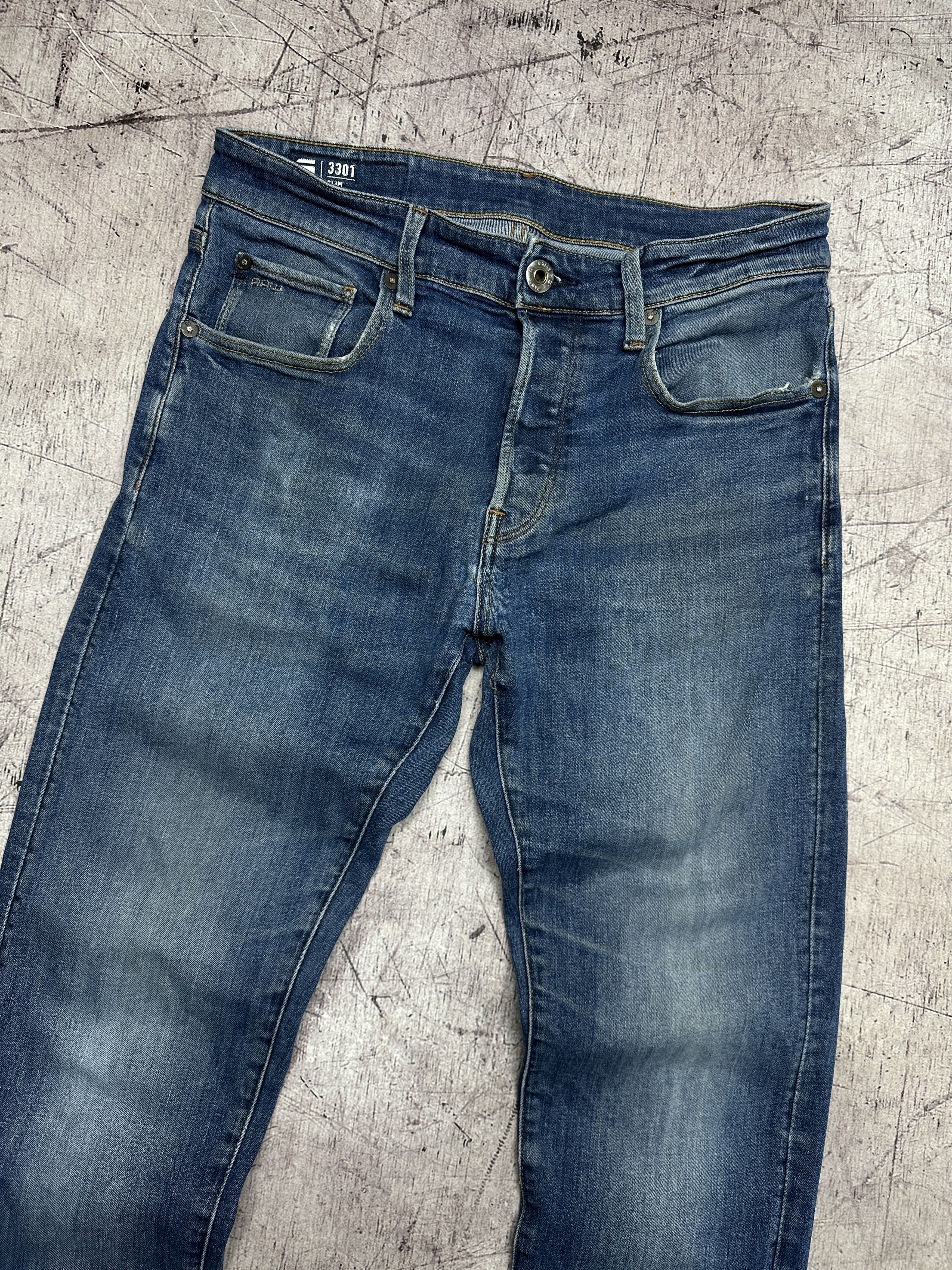 G-Star G Star Raw Mens 3301 Slim Denim Pants Jeans Size US 30 / EU 46 - 2 Thumbnail