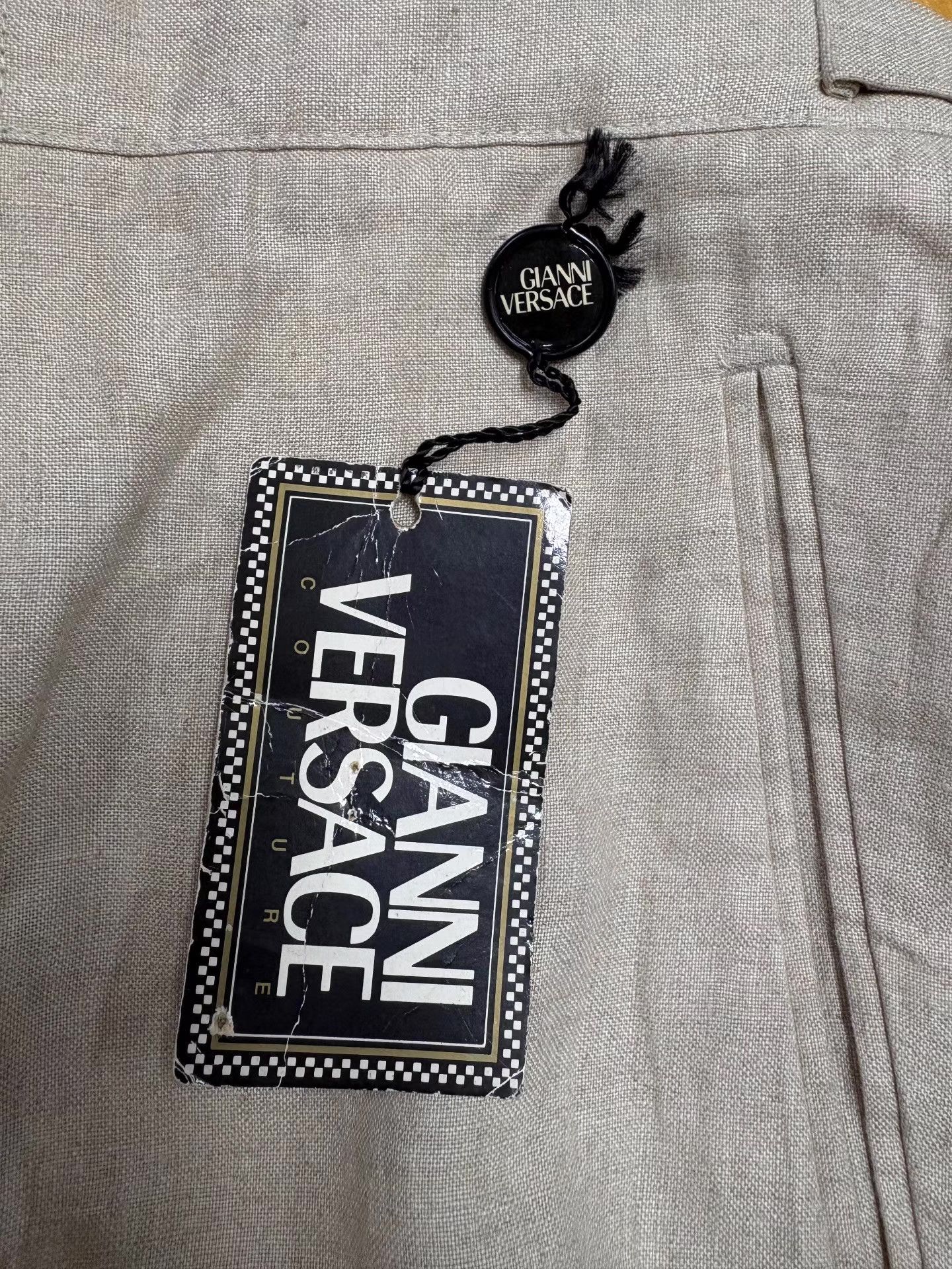 Versace Gianni Versace Men's Linen Trousers, Small Size Ｑ21 Size US 32 / EU 48 - 3 Thumbnail