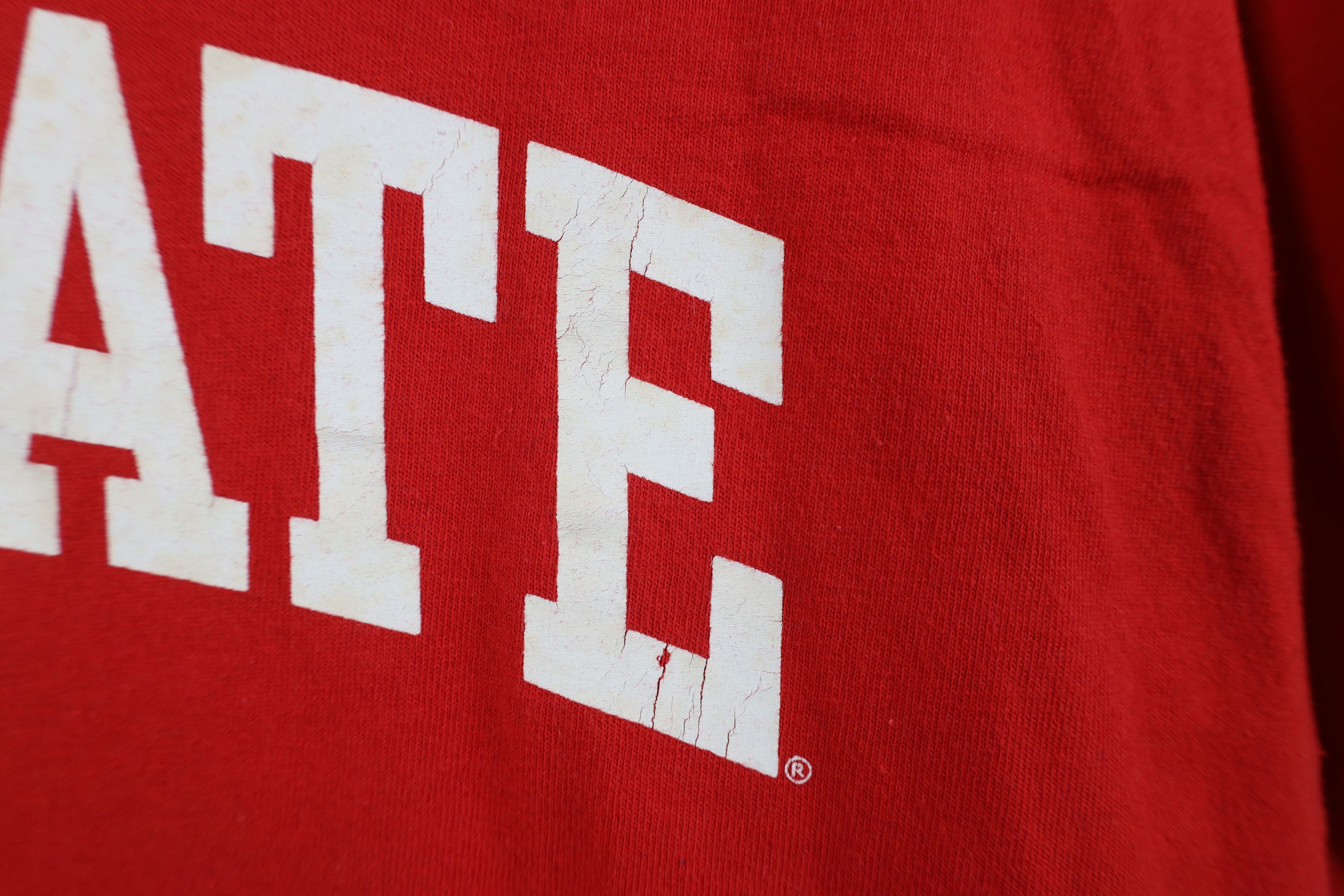 Vintage Vintage Spell Out Ohio State University T-Shirt Red Cotton Size US XL / EU 56 / 4 - 5 Thumbnail