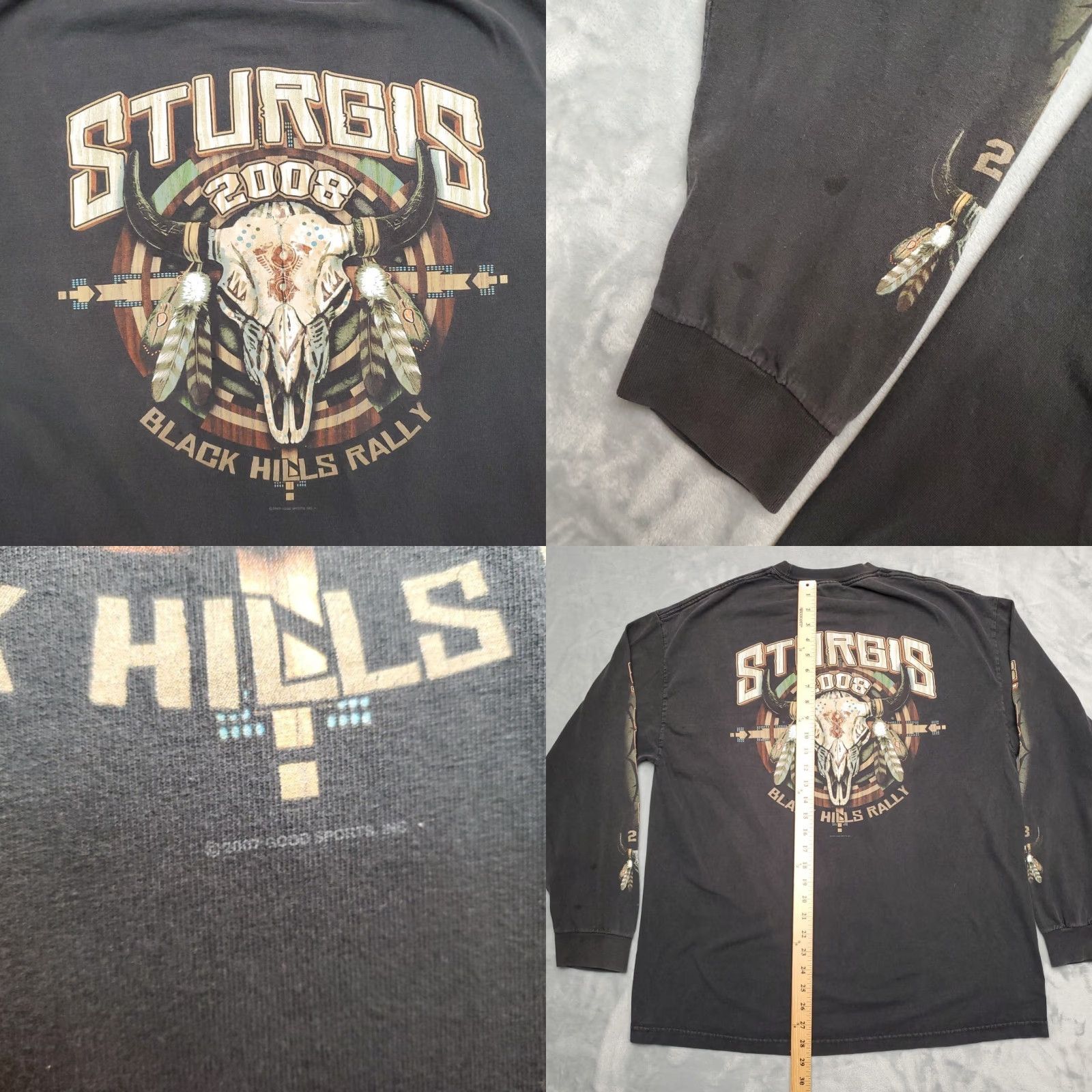 Etro VTG Sturgis Rally Shirt Men XL Black Biker 2008 Black Hills Motorcycle Y2K Retro Shirt Mens XL Black Hills Motorcycle Y2K Retro Size US XL / EU 56 / 4 - 8 Thumbnail