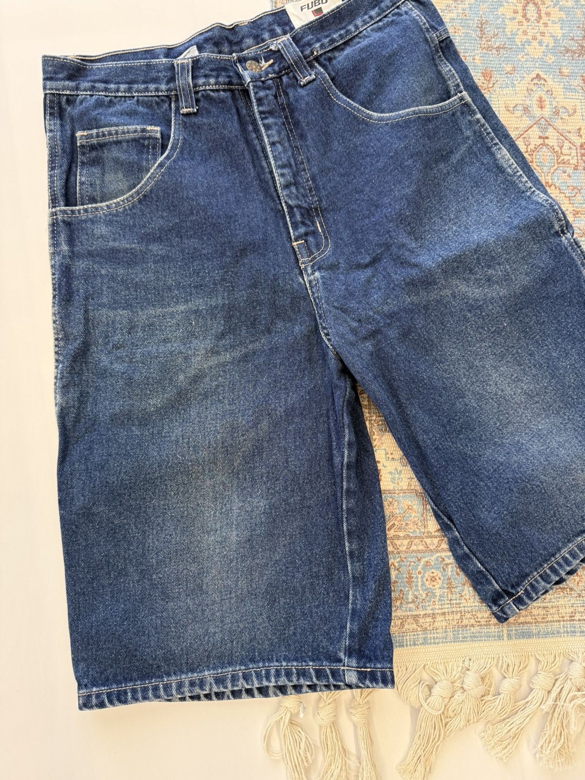 Fubu Vintage FUBU Rap Baggy Made in USA Denim Shorts Size US 32 / EU 48 - 3 Thumbnail