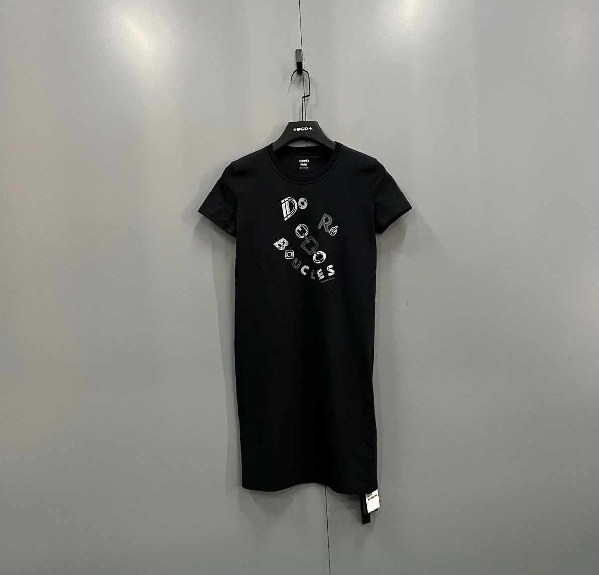 Hermes Hermès Black Letter Printed Dress J41 Size XS / US 0-2 / IT 36-38 - 1 Thumbnail