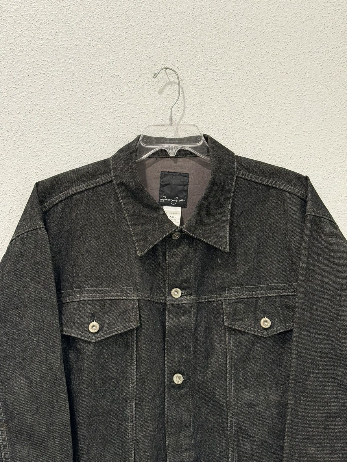 Sean John Vintage Y2K Sean John Black And Gray Denim Jean Jacket XXL Size US XXL / EU 58 / 5 - 3 Thumbnail