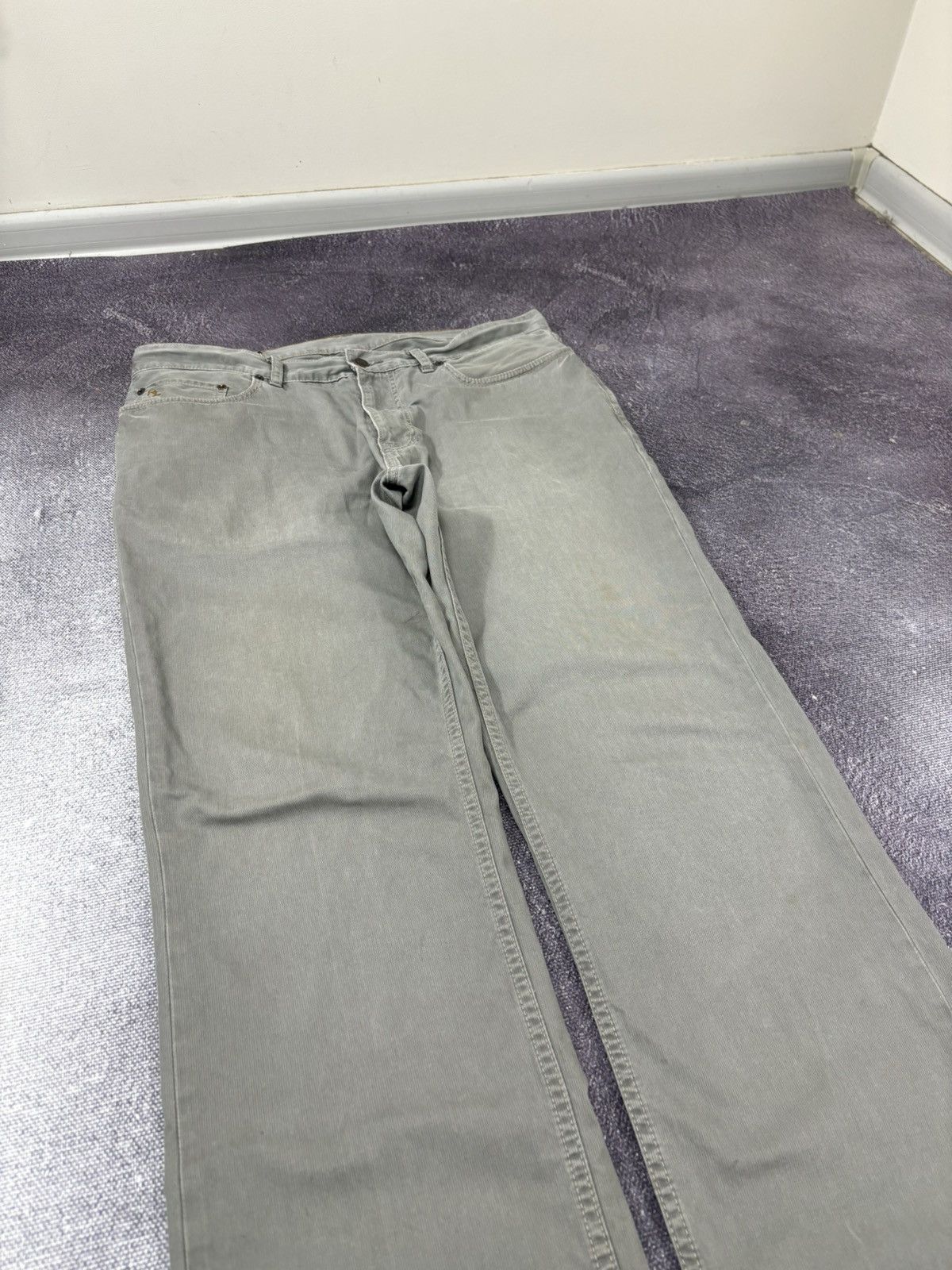 Polo Ralph Lauren Polo Ralph Lauren Men’s Gray Luxury Baggy Pants Jeans Size US 35 - 11 Thumbnail