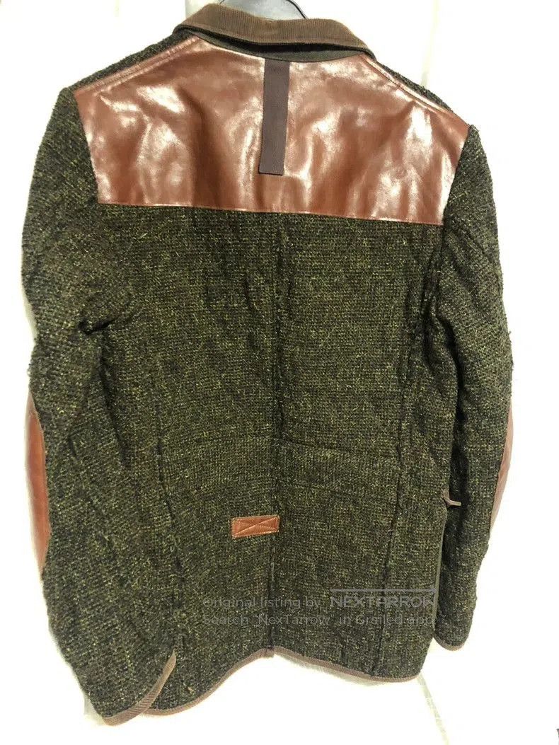 Junya Watanabe Junya Watanabe Wool Leather Patchwork Coat. Size US S / EU 44-46 / 1 - 6 Thumbnail