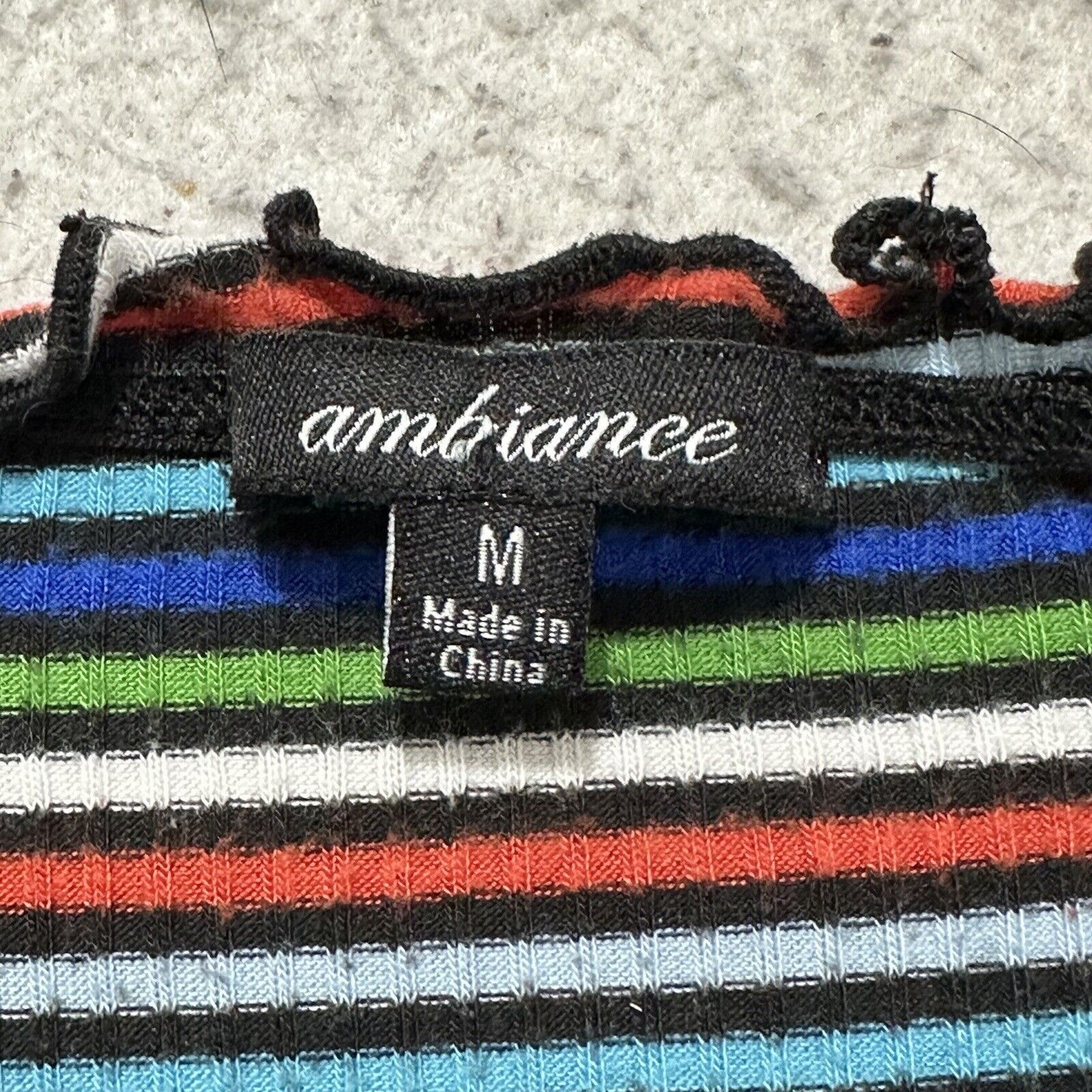 Other Ambiance Medium Crop Top Rainbow Striped TShirt Button Front Size M / US 6-8 / IT 42-44 - 3 Thumbnail