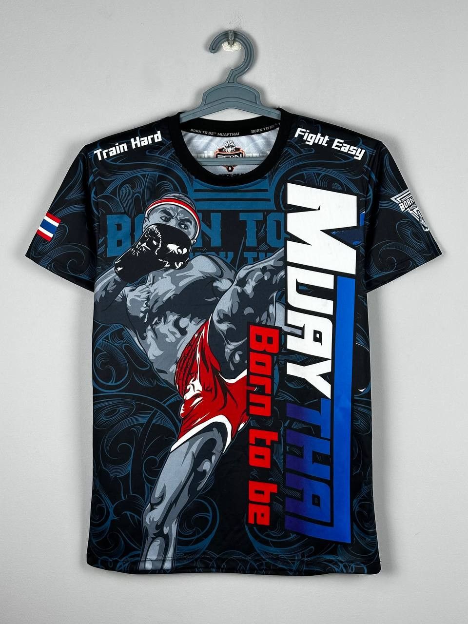 Vintage Muai Thai Born Training Sport Rush Guard T Shirt Size US M / EU 48-50 / 2 - 1 Thumbnail