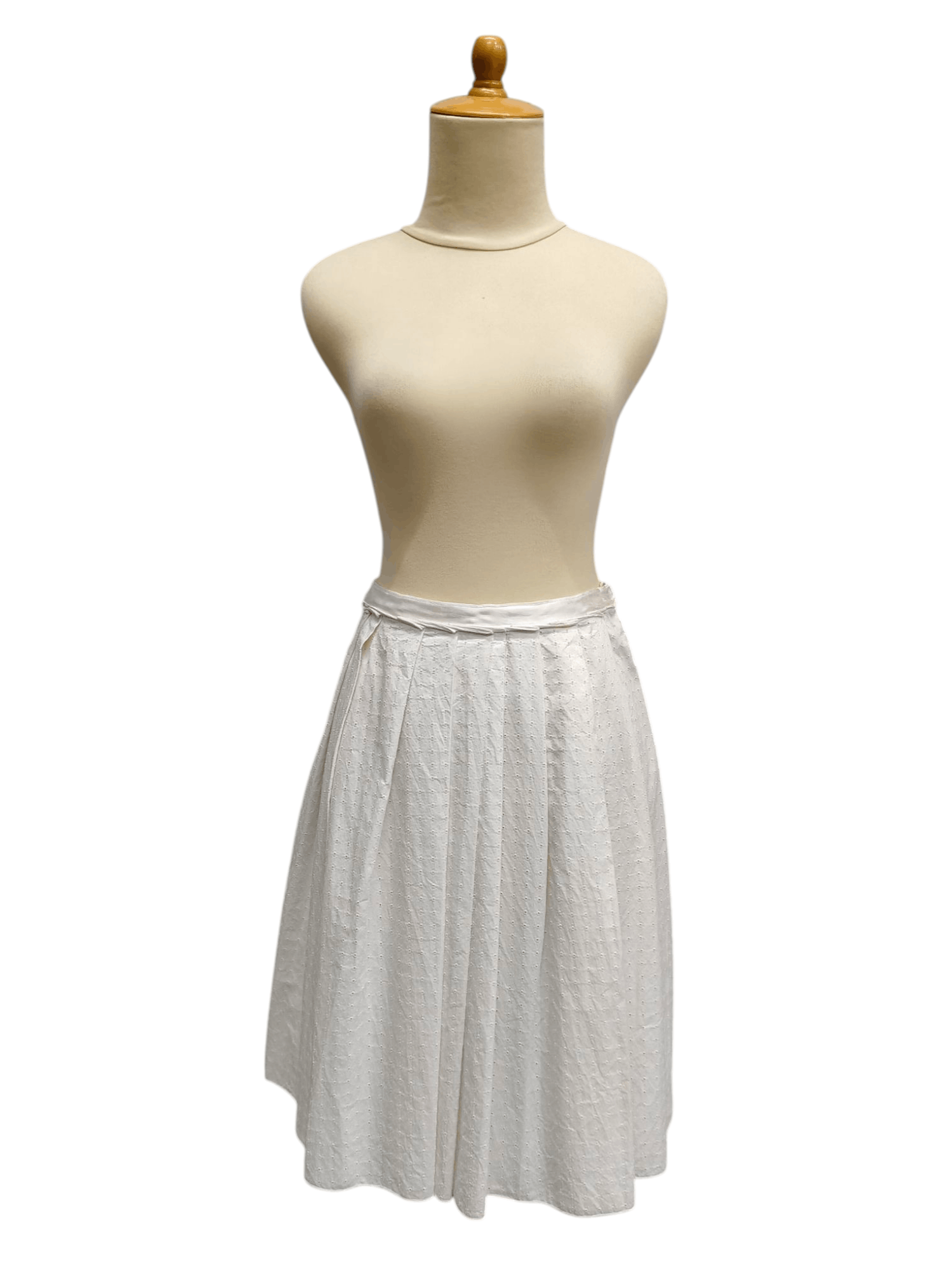 Jil Sander Jil Sander Navy - Minimal Off White Pleated Skirt Size 28" / US 6 / IT 42 - 10 Thumbnail