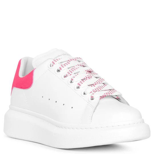 Alexander McQueen o1w1db10925 Oversized Sneaker in White/Pink Size US 5 / IT 35 - 2 Thumbnail