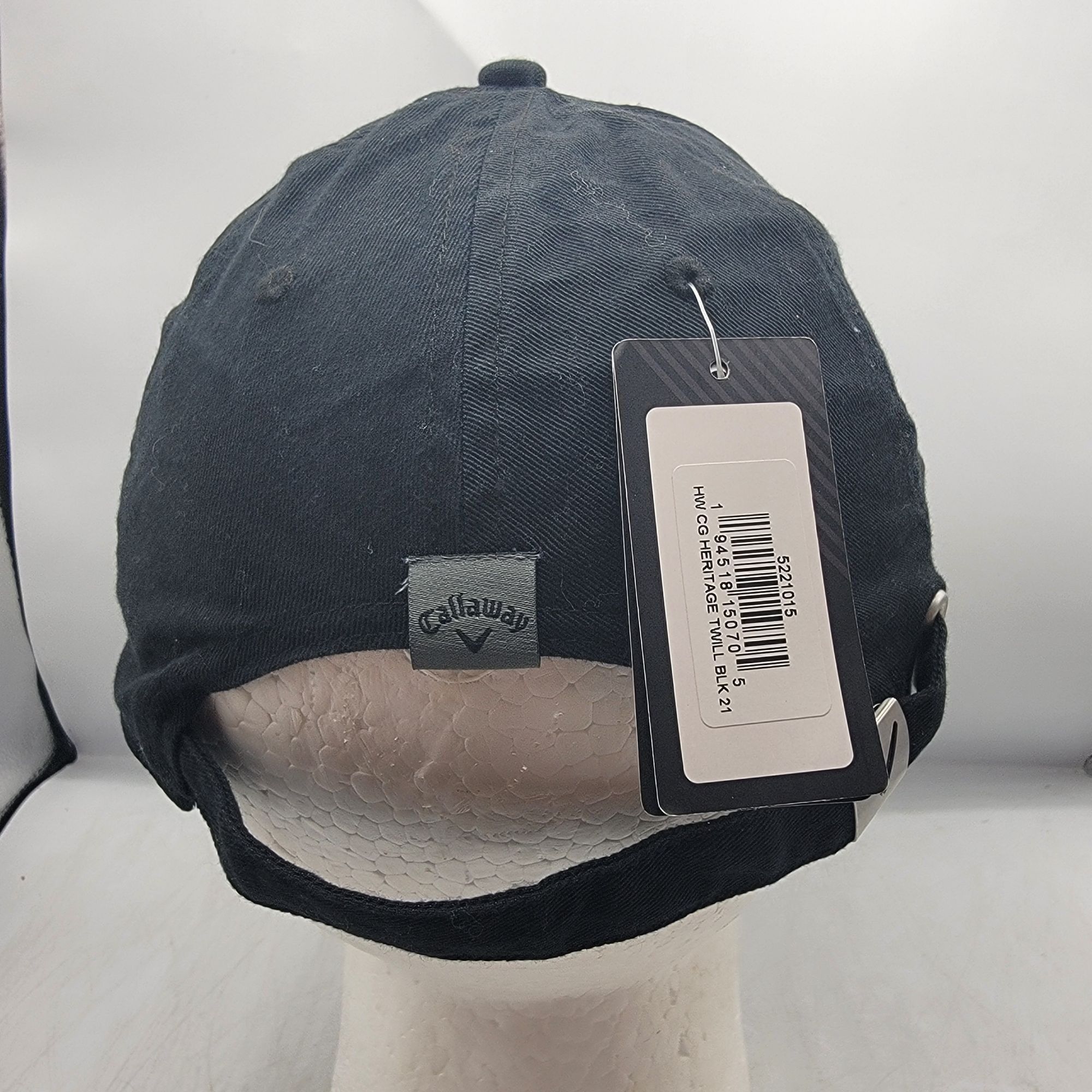 Callaway Callaway Heritage Twill Adults Black Baseball Hat Cao Casual Size ONE SIZE - 3 Thumbnail