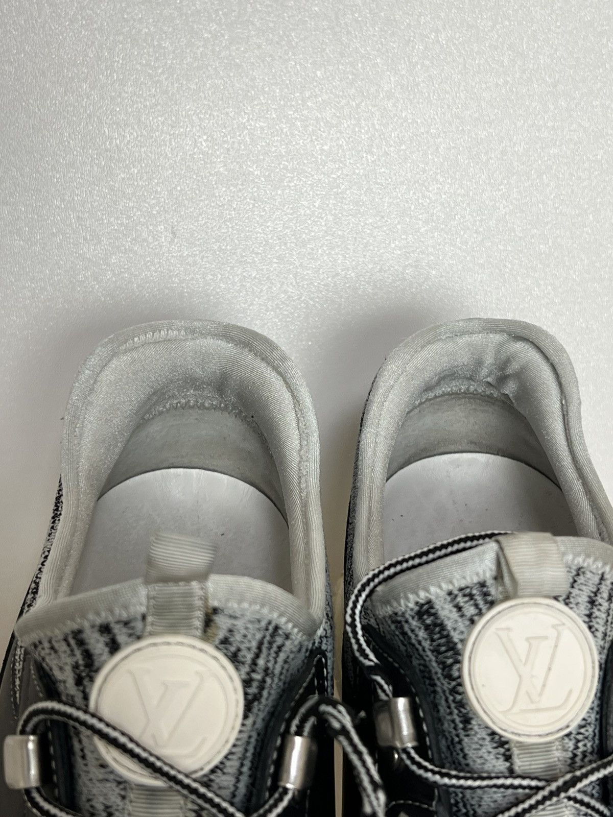 Louis Vuitton Louis Vuitton Black Leather Knit Technical Runner Sneakers Size US 8.5 / EU 41-42 - 20 Thumbnail