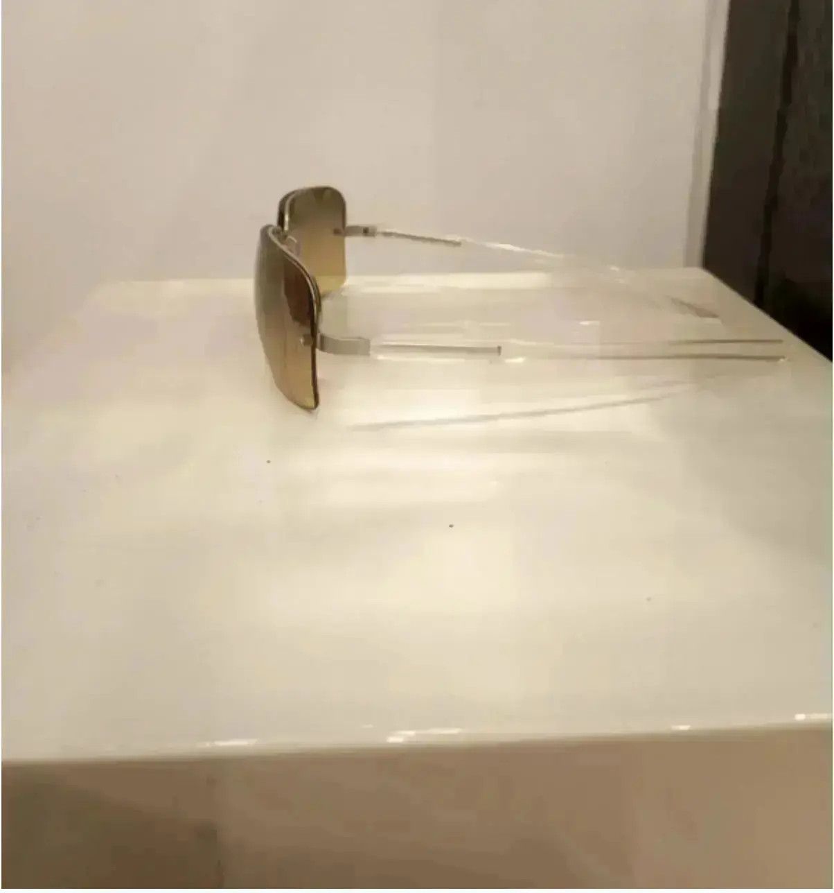 Prada × Vintage PRADA Sunglasses Rectangle Symbole Wrap Shield Mask Star Size ONE SIZE - 5 Thumbnail