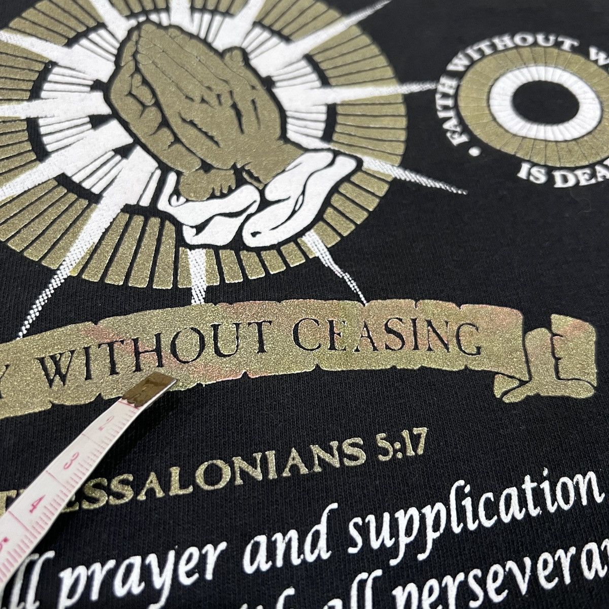 Vintage Vintage Y2K PRAYER WARRIOR GOD Jesus Holy Bible Tee XL Size US XL / EU 56 / 4 - 4 Thumbnail