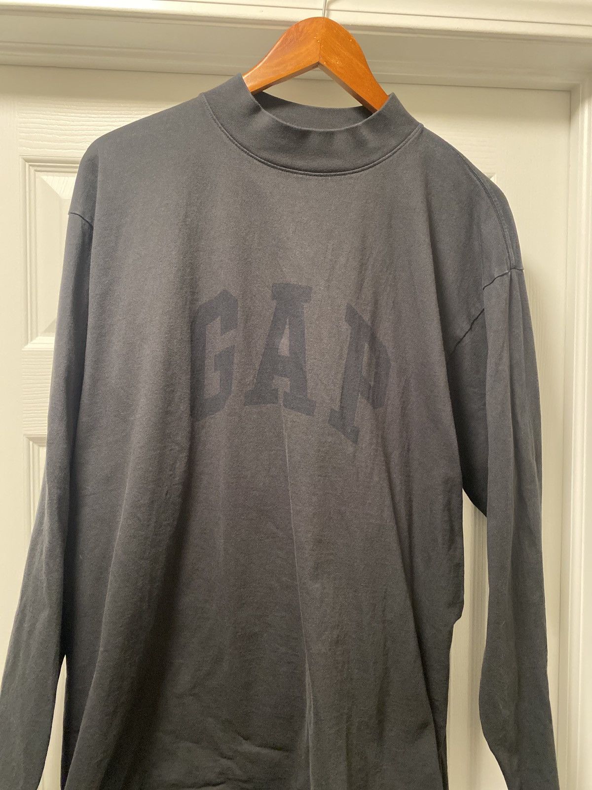 image of Yzy Gap X Balenciaga Long Sleeve T Shirt in Black, Men's (Size Small)