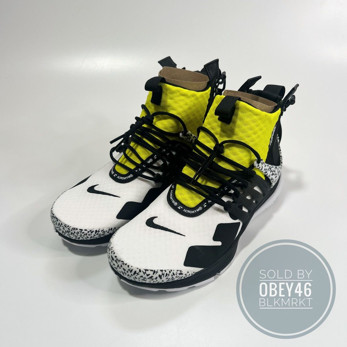 Acronym × Nike Nike Acronym x Air Presto Mid Dynamic Yellow 9 Size US 9 / EU 42 - 3 Thumbnail