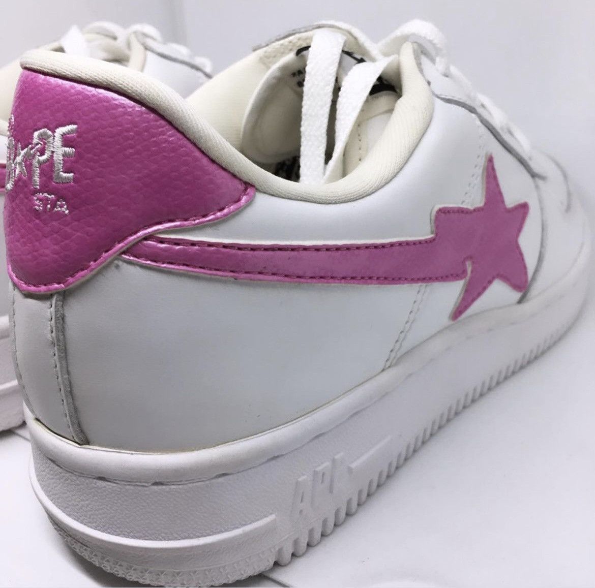 Bape VERY RARE OG A BATHING APE PINK SNAKESKIN BAPESTA Size US 10 / EU 43 - 3 Thumbnail