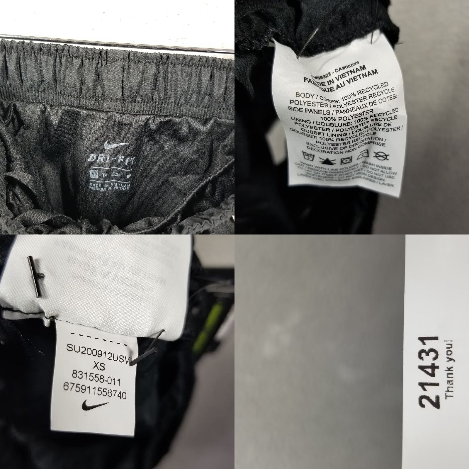 Nike Nike Tempo Running Shorts Womens XS Black Lined 831558 NWT Size 26" / US 2 / IT 38 - 8 Thumbnail