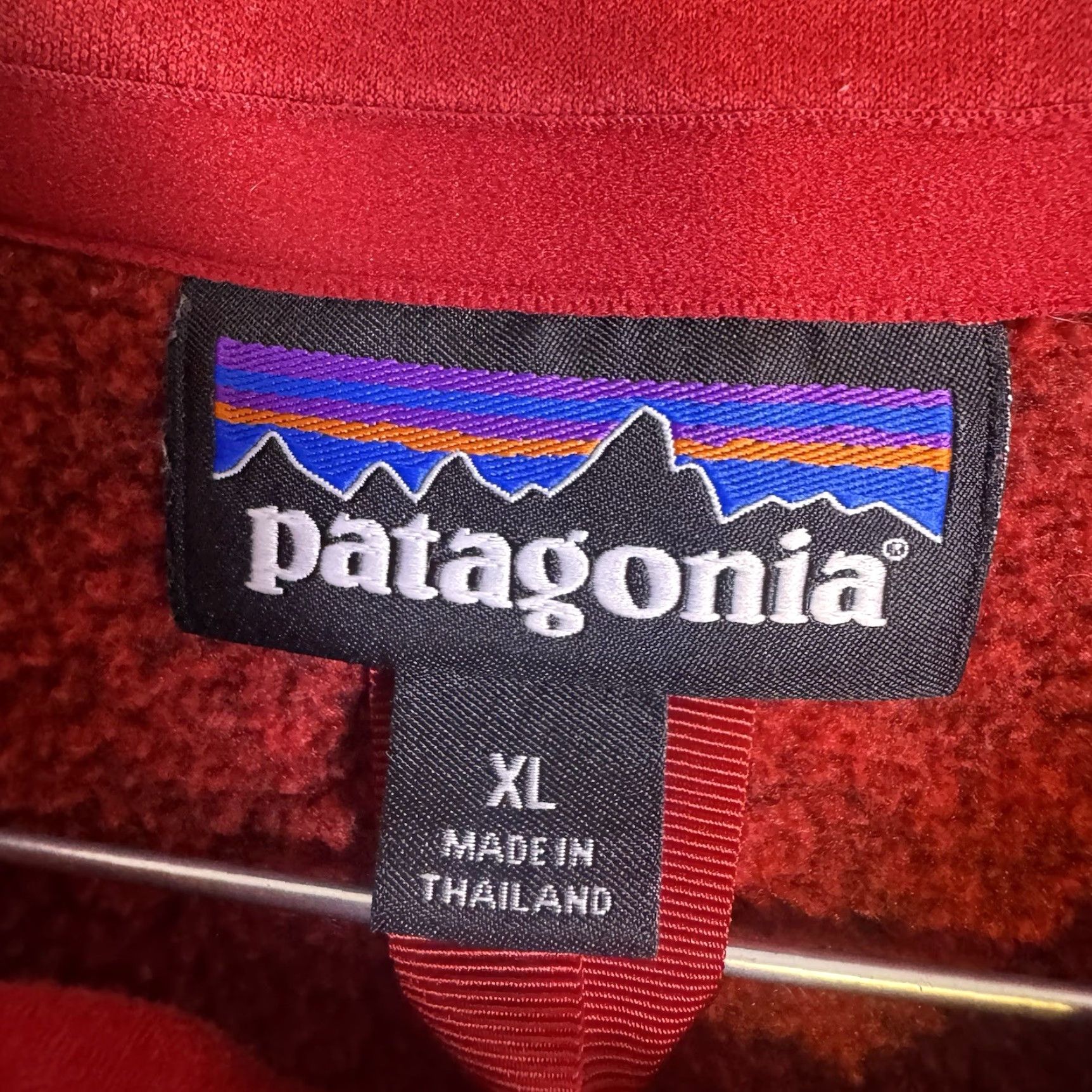 Patagonia Patagonia Sweater Mens XL Pullover 1/4 Zip Fleece Jacket Red Short Sleeve? (Note: Original mentions Long Sleeve) Size US XL / EU 56 / 4 - 6 Thumbnail