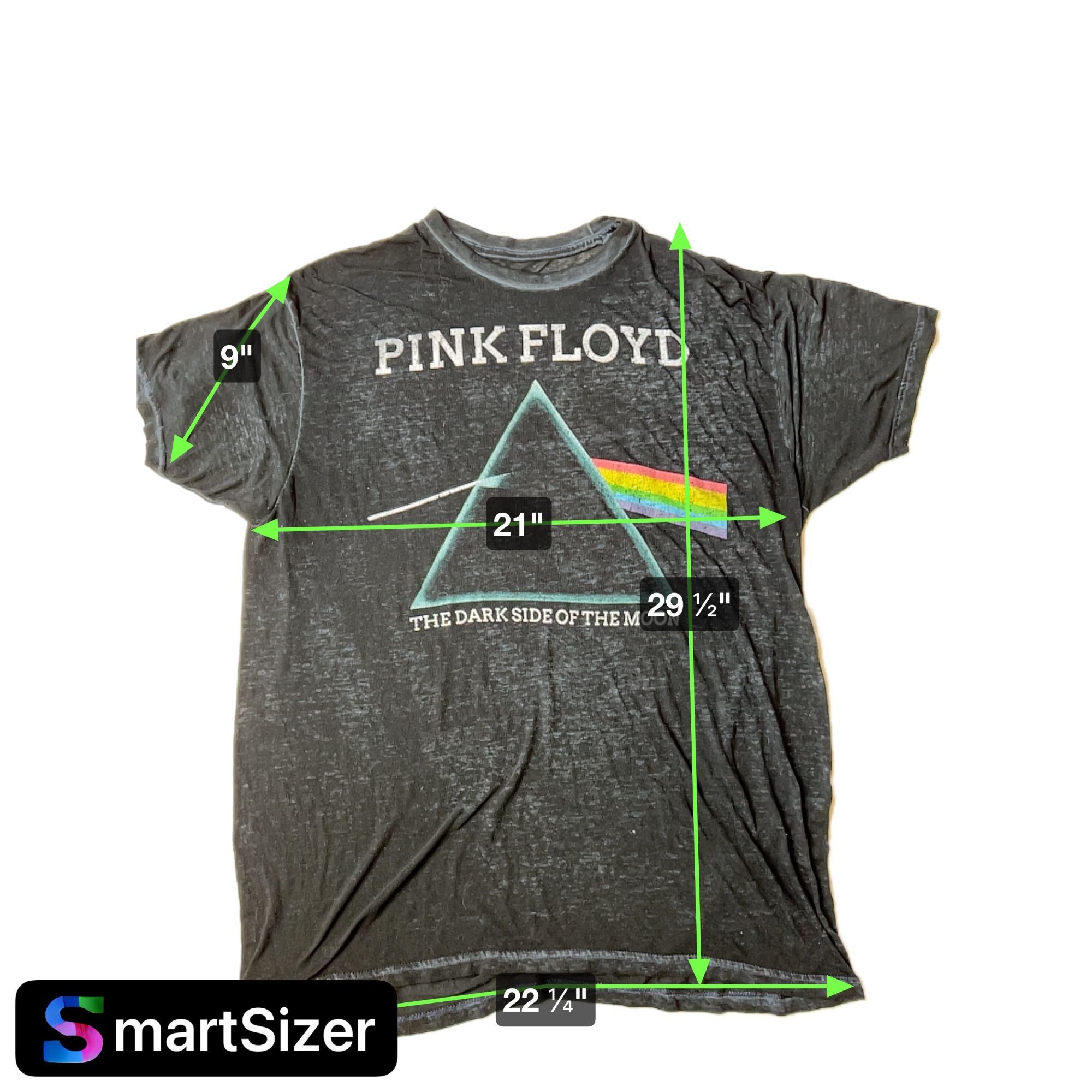 Band Tees Pink Floyd Dark Side Of The Moon Lightweight Burnout Materia Size US XL / EU 56 / 4 - 5 Thumbnail