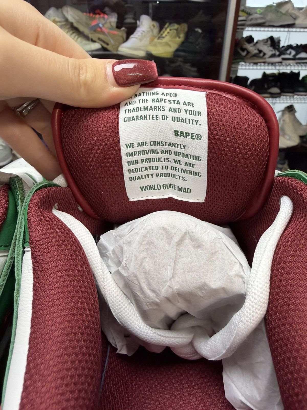 Bape Bape Skatestas Green/Red Size US 11 / EU 44 - 6 Thumbnail