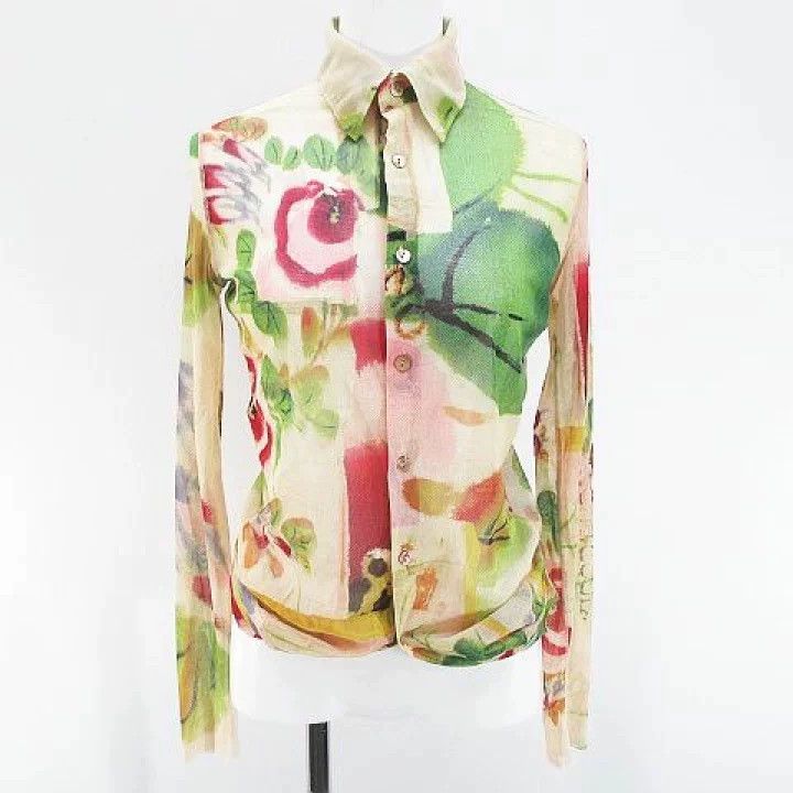 Jean Paul Gaultier Jean Paul Gaultier Floral pattern gauze shirt Size US M / EU 48-50 / 2 - 1 Thumbnail