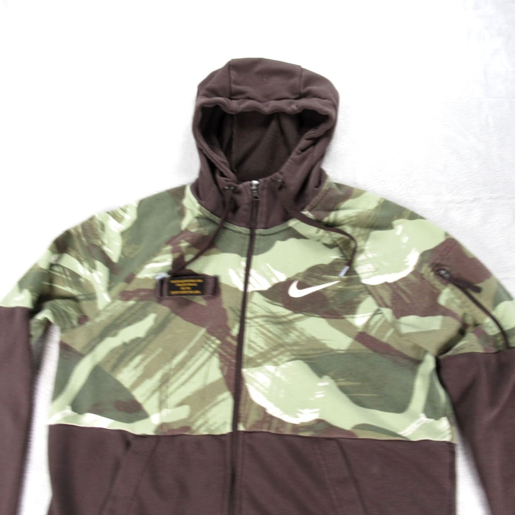 Nike Nike Full Zip Mens M Brown Hoody Brushstroke Camouflage Dri Fit Pockets Size US M / EU 48-50 / 2 - 5 Thumbnail