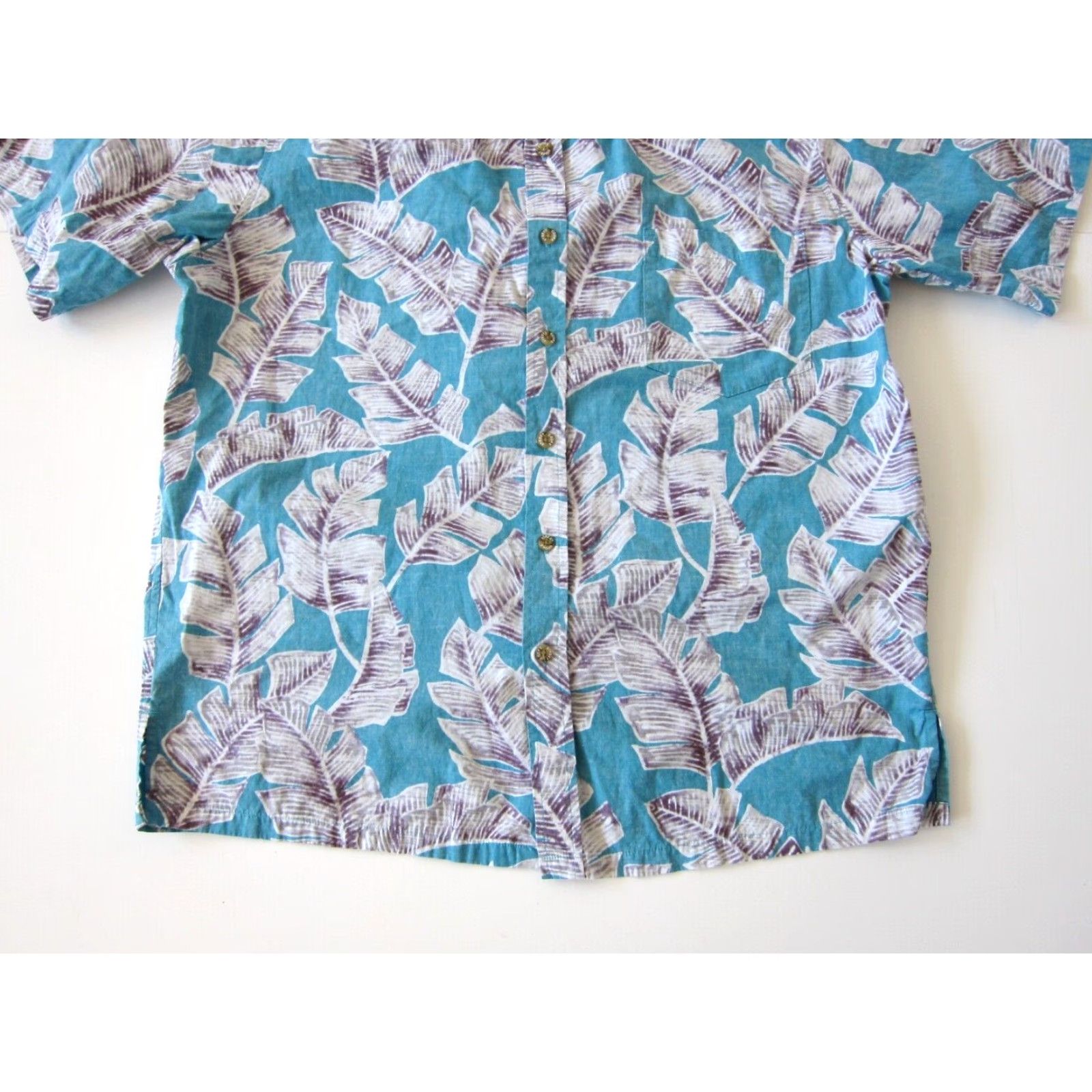 Vintage VINTAGE Cooke Street Hawaii Cotton Blue Purple White Floral Button Down Shirt L Mens Size US L / EU 52-54 / 3 - 6 Thumbnail