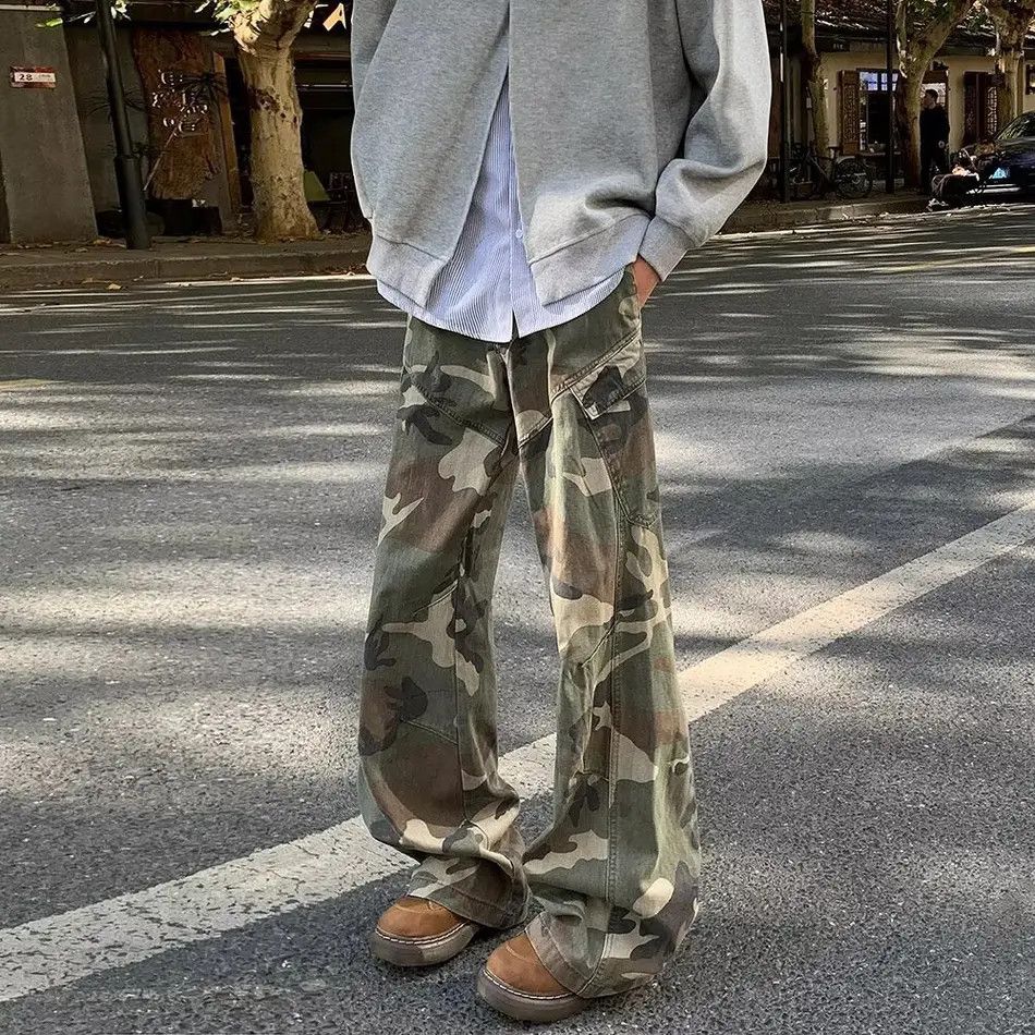 Japanese Brand Retro wide leg loose straight leg jeans Size US 32 / EU 48 - 3 Thumbnail
