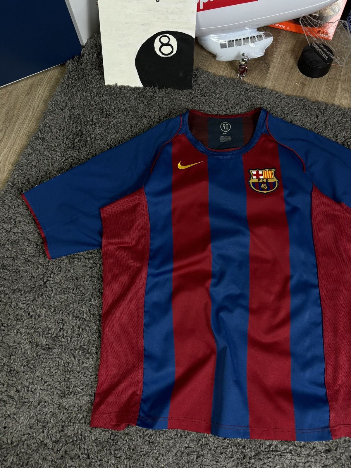 Nike × Vintage Nike Barcelona 2005/2006 Ronaldinho Home Shirt Soccer Jersey Size US XL / EU 56 / 4 - 4 Thumbnail