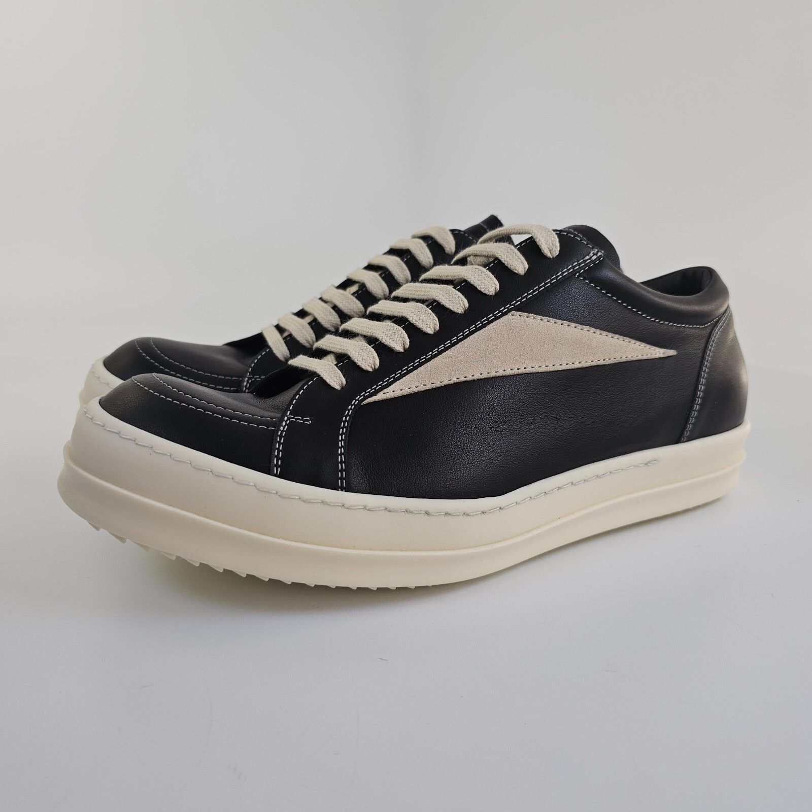 RICK OWENS Vintage Porterville Black/Milk Low Top Sneakers N